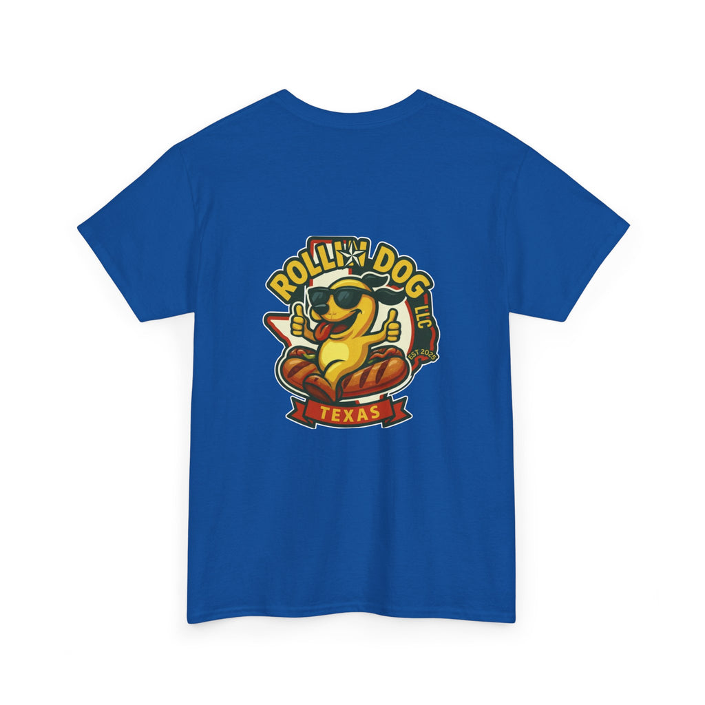 Rollin' Dog Texas T-Shirt — Retro Hot Dog Logo Tee