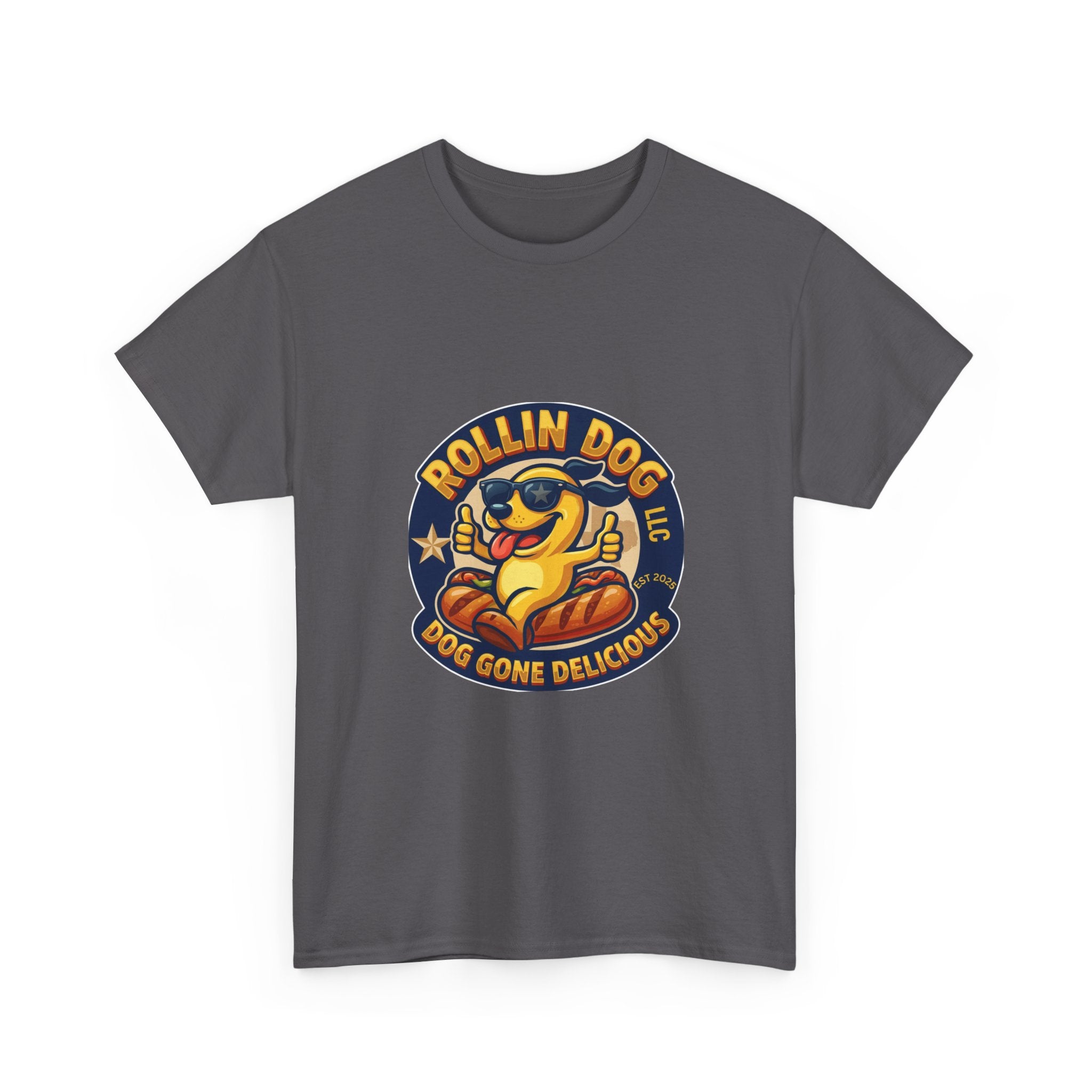 T-Shirt — "Texas Rollin Dog" Retro Hot Dog Mascot Tee