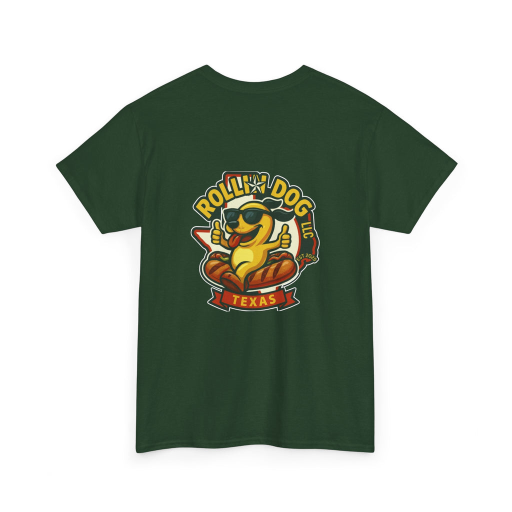 Rollin' Dog Texas T-Shirt — Retro Hot Dog Logo Tee
