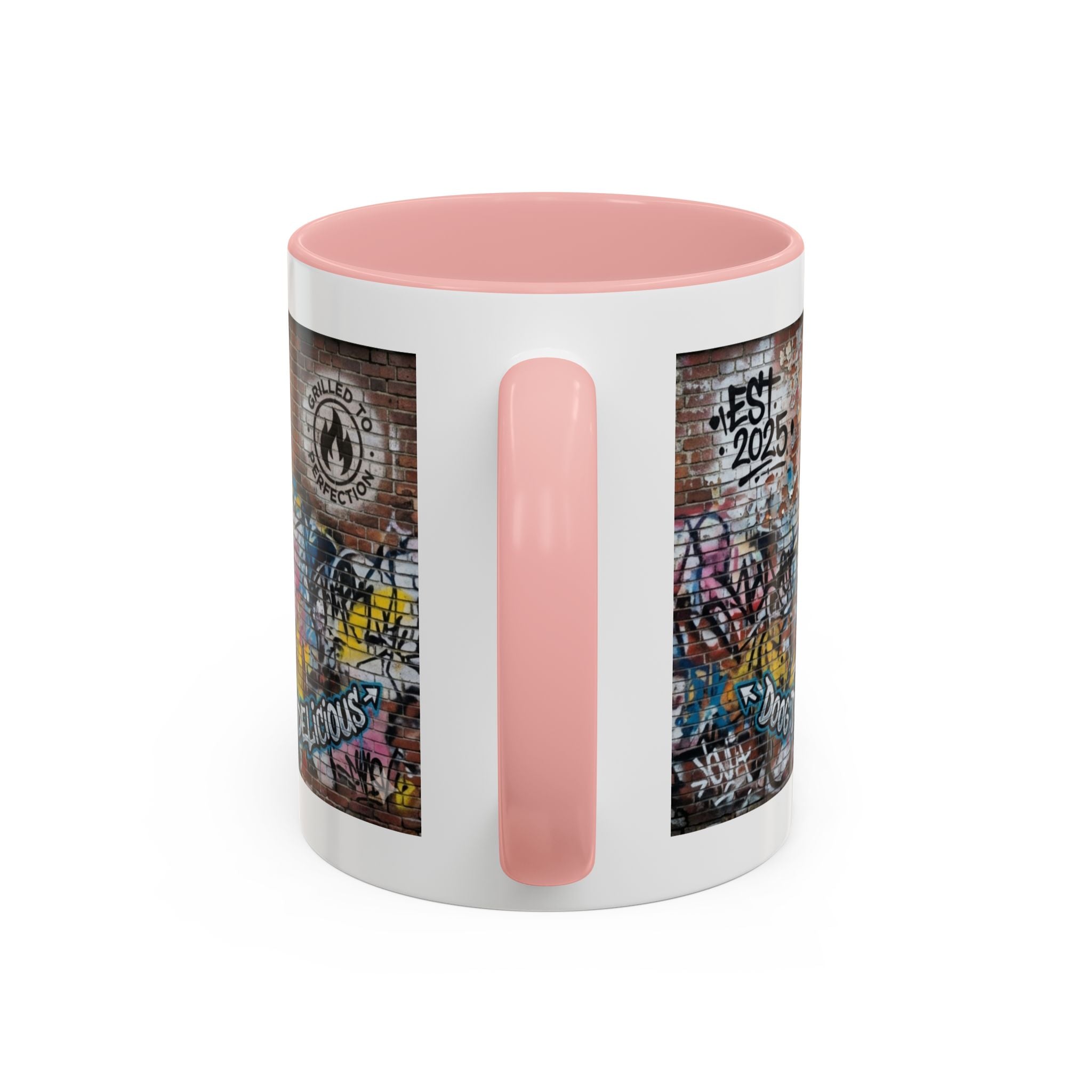 Rollin' Dog Graffiti Coffee Mug – "Dog Gone Delicious" Accent Mug