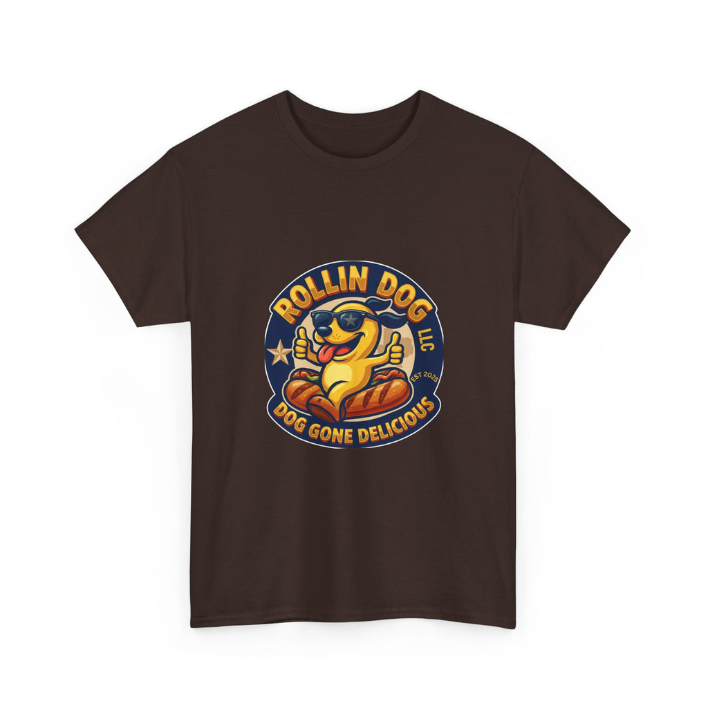 T-Shirt — "Texas Rollin Dog" Retro Hot Dog Mascot Tee
