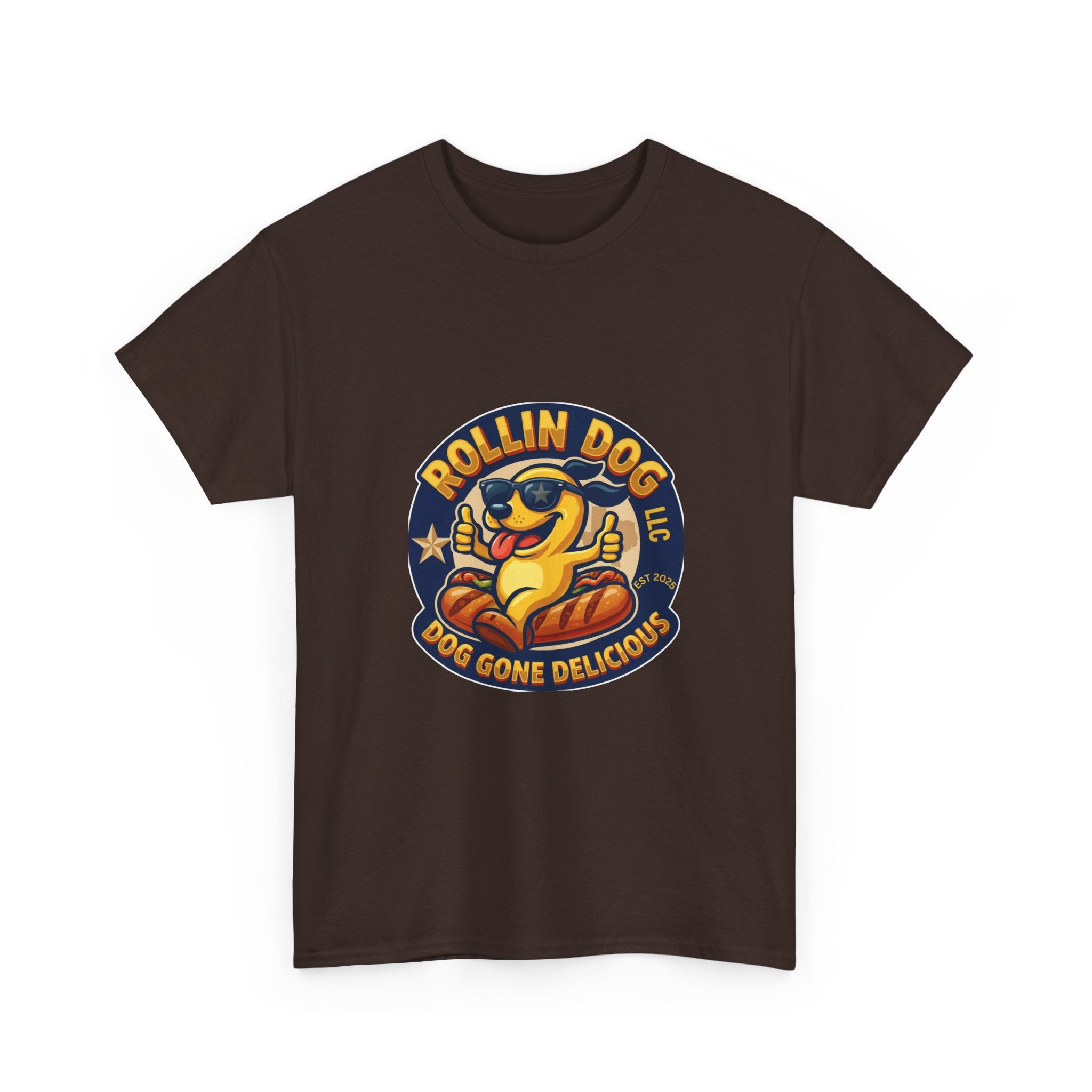 T-Shirt — "Texas Rollin Dog" Retro Hot Dog Mascot Tee