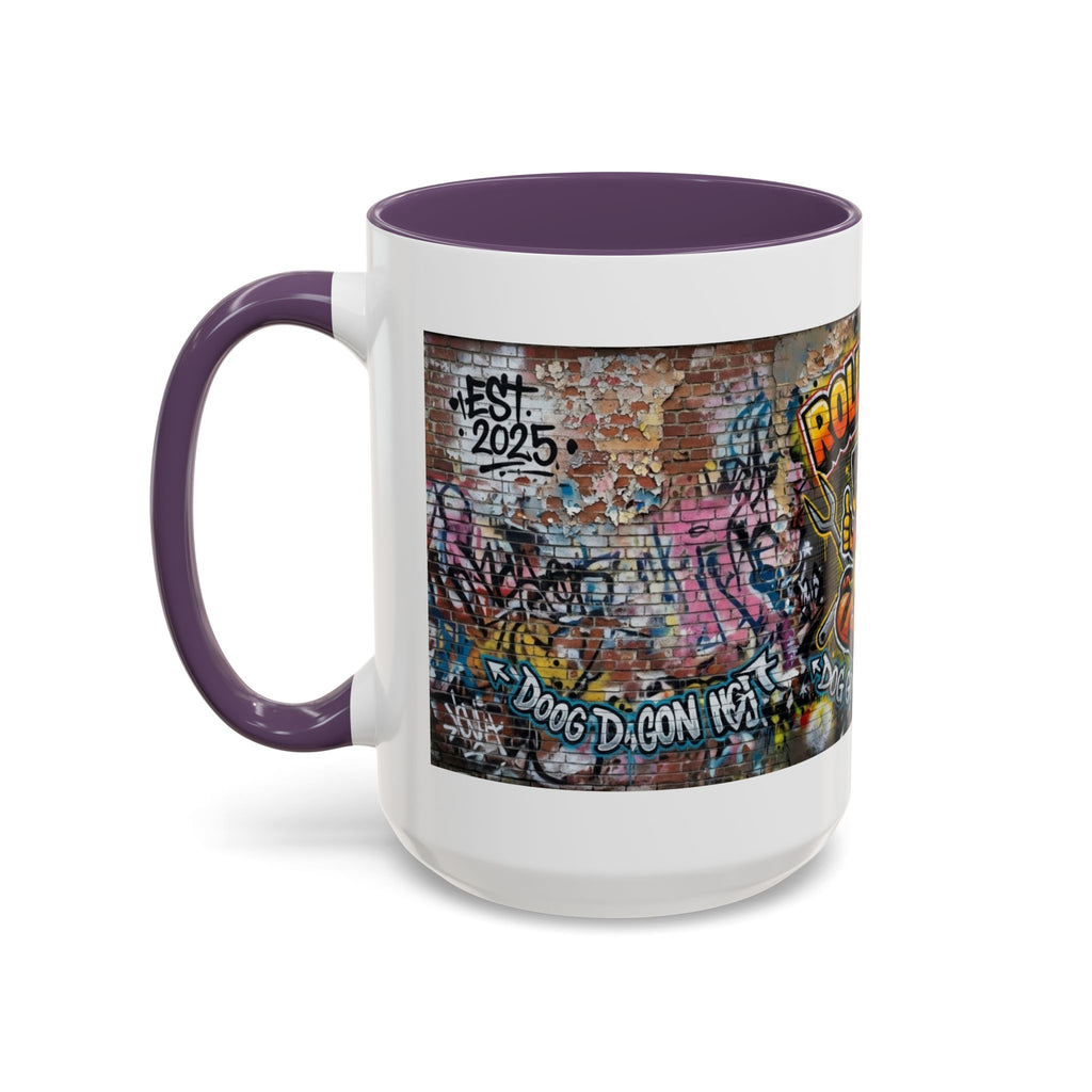 Rollin' Dog Graffiti Coffee Mug – "Dog Gone Delicious" Accent Mug