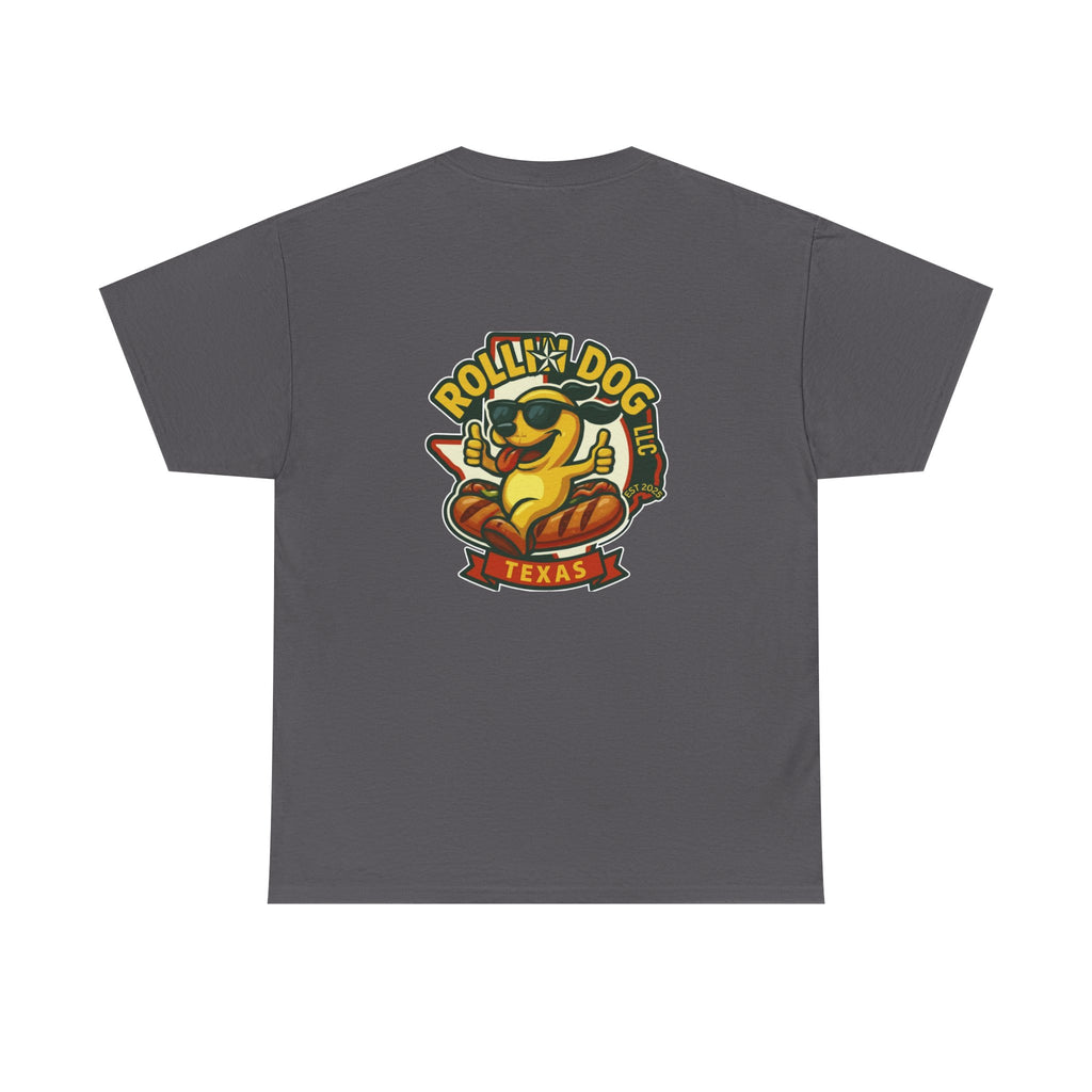 Rollin' Dog Texas T-Shirt — Retro Hot Dog Logo Tee