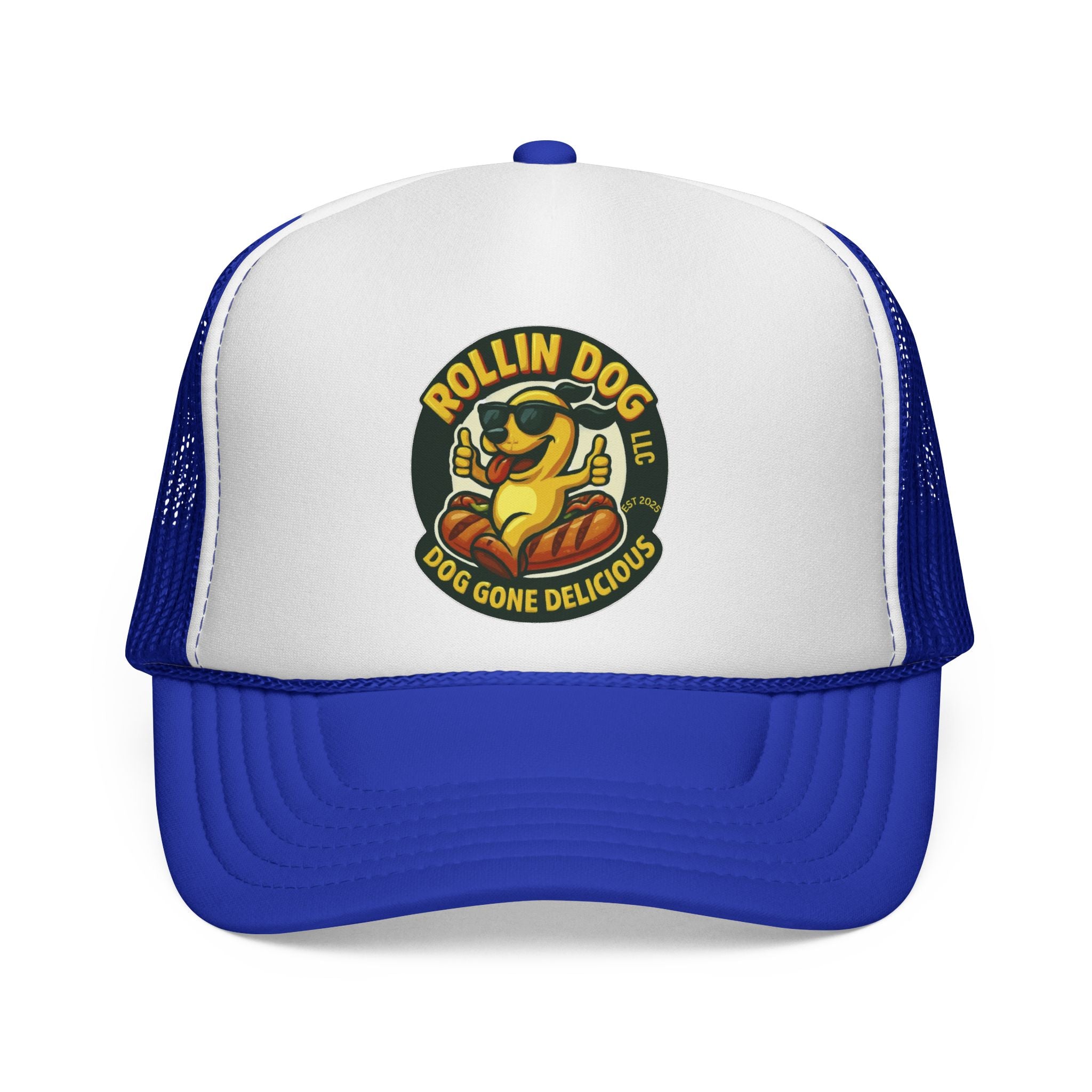 Original Trucker Hat — "Rollin Dog" Retro Hot Dog Logo Cap