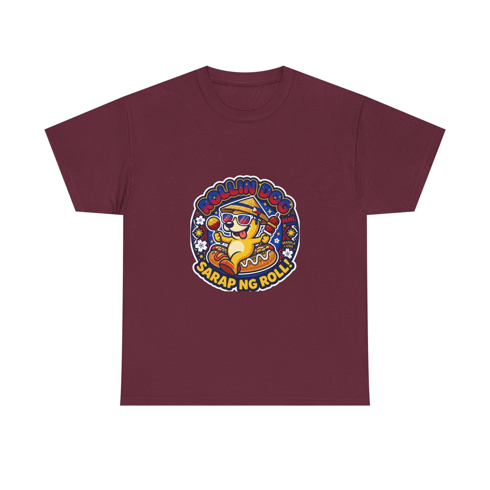 T-Shirt — 'Sarap ng Roll' Retro Cartoon Lumpia Design