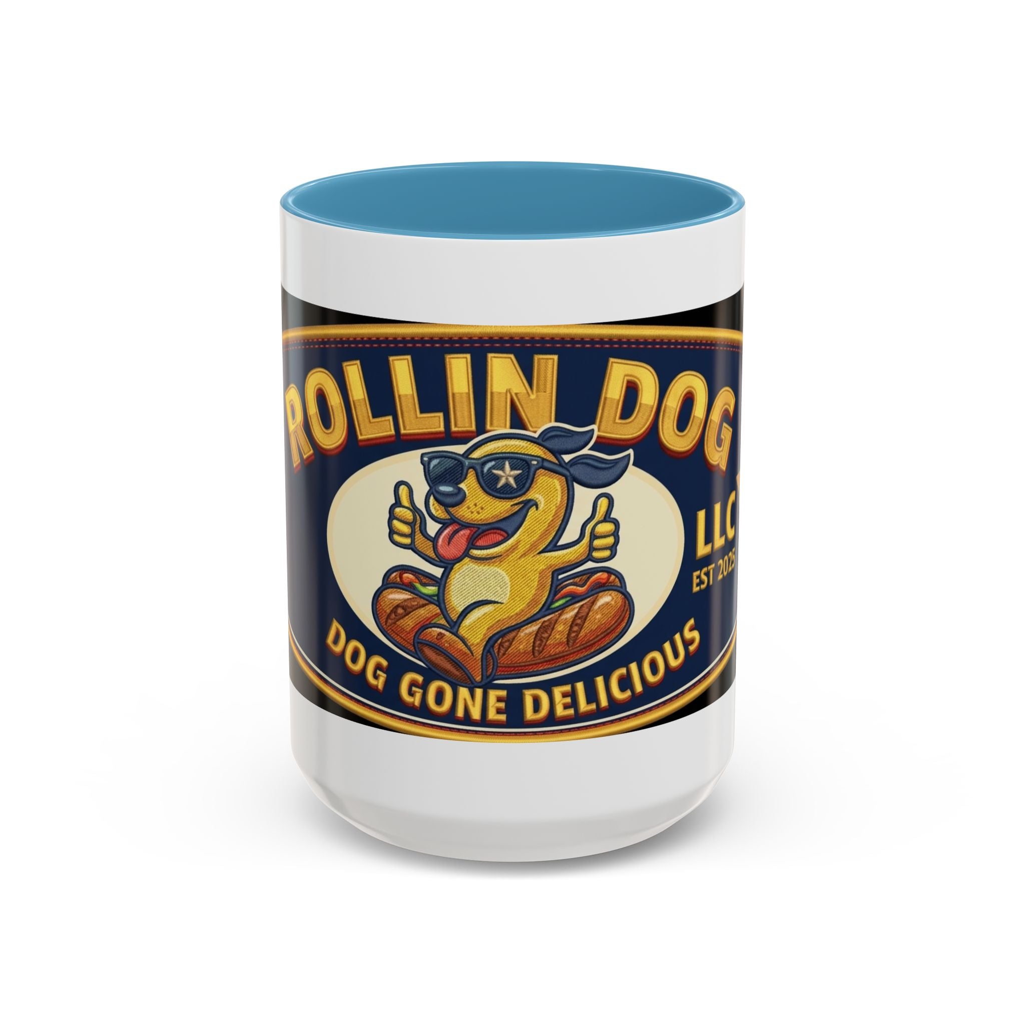Texas Rollin Dog Coffee Mug - 'Dog Gone Delicious' Novelty Accent Mug (11/15oz)