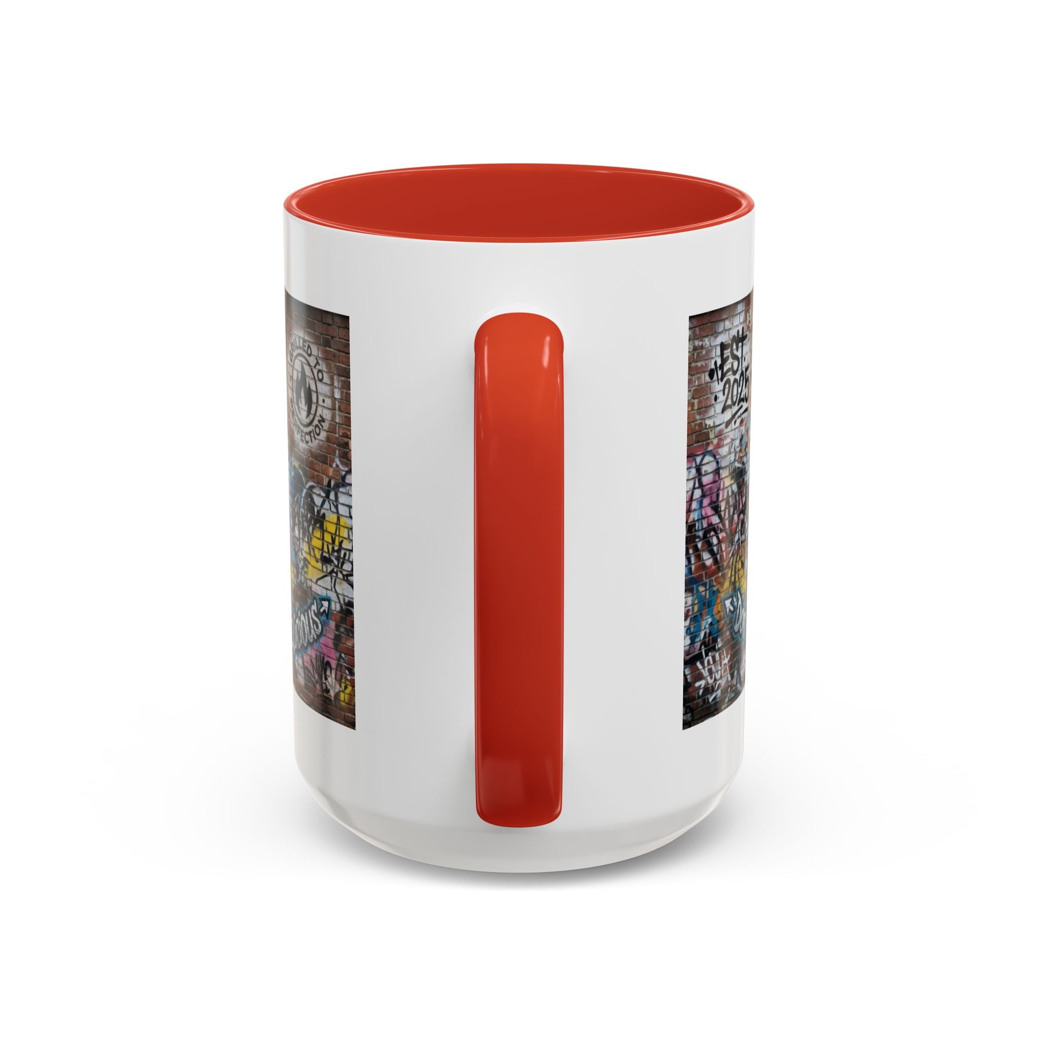 Rollin' Dog Graffiti Coffee Mug – "Dog Gone Delicious" Accent Mug
