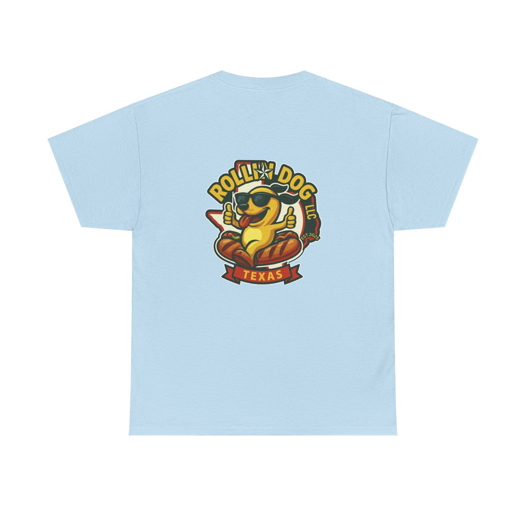 Rollin' Dog Texas T-Shirt — Retro Hot Dog Logo Tee