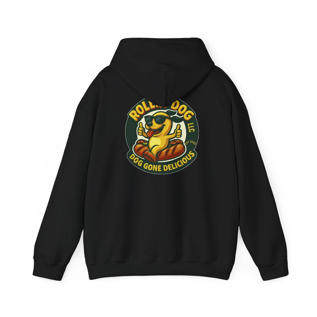 Original Dog Logo Hoodie — 'Rollin Dog LLC: Dog Gone Delicious' Graphic Pullover