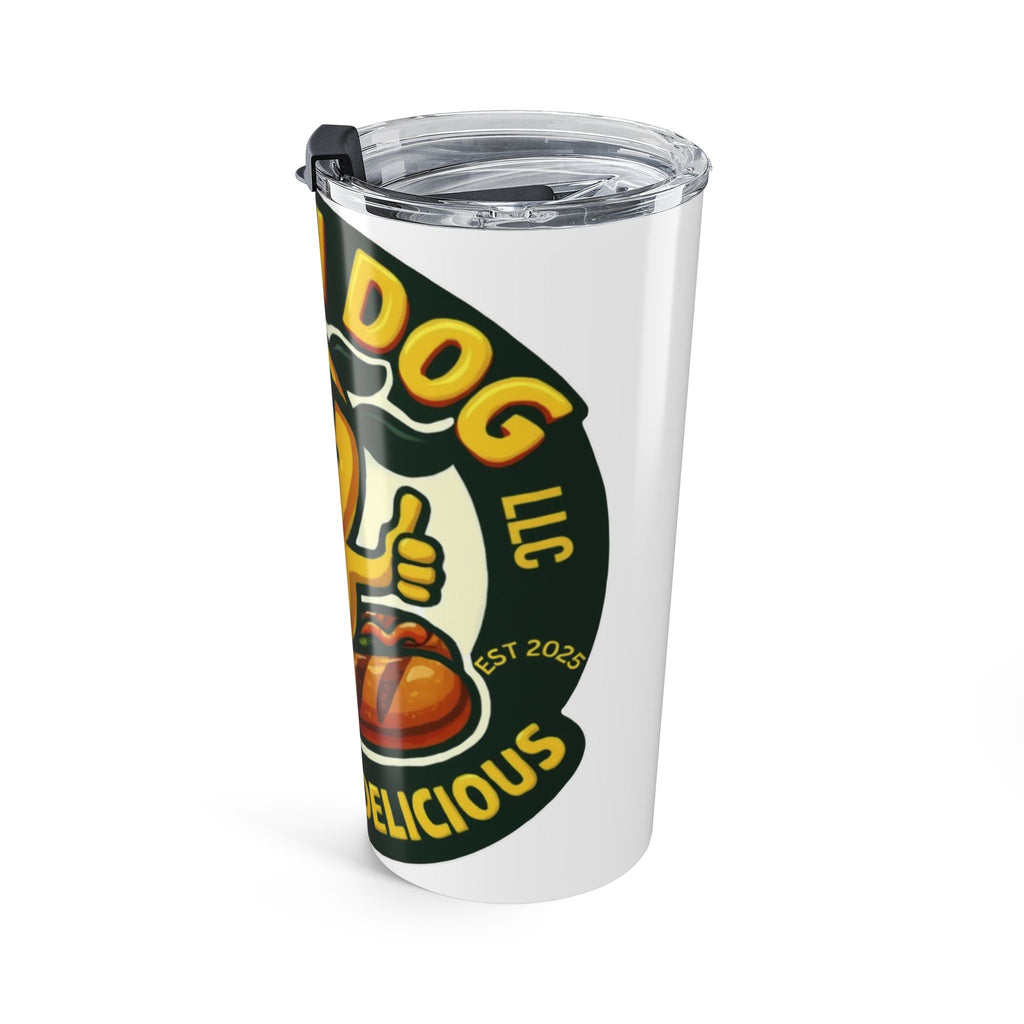 20oz Stainless Tumbler — "Pullin' Dogs" Retro Hot Dog Mascot Travel Cup