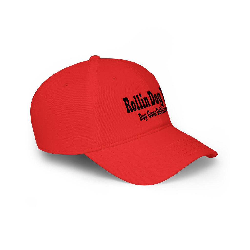 Low Profile Baseball Cap — Rollin Dog LLC "Dog Gone Delicious" Embroidered Hat