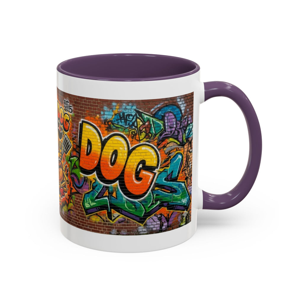 Rollin' Dog Graffiti Coffee Mug — Fun Hot Dog Street Art Accent Mug (11/15oz)