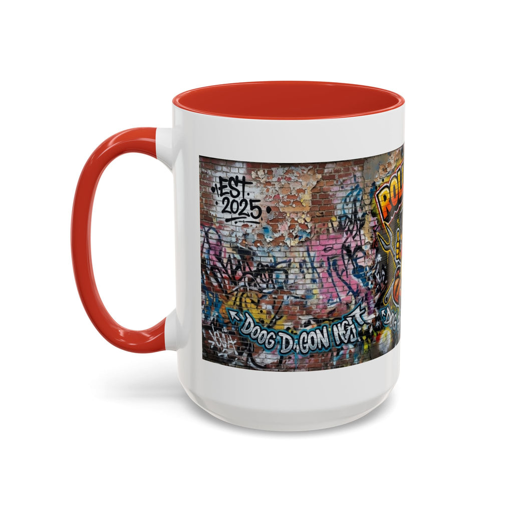 Rollin' Dog Graffiti Coffee Mug – "Dog Gone Delicious" Accent Mug