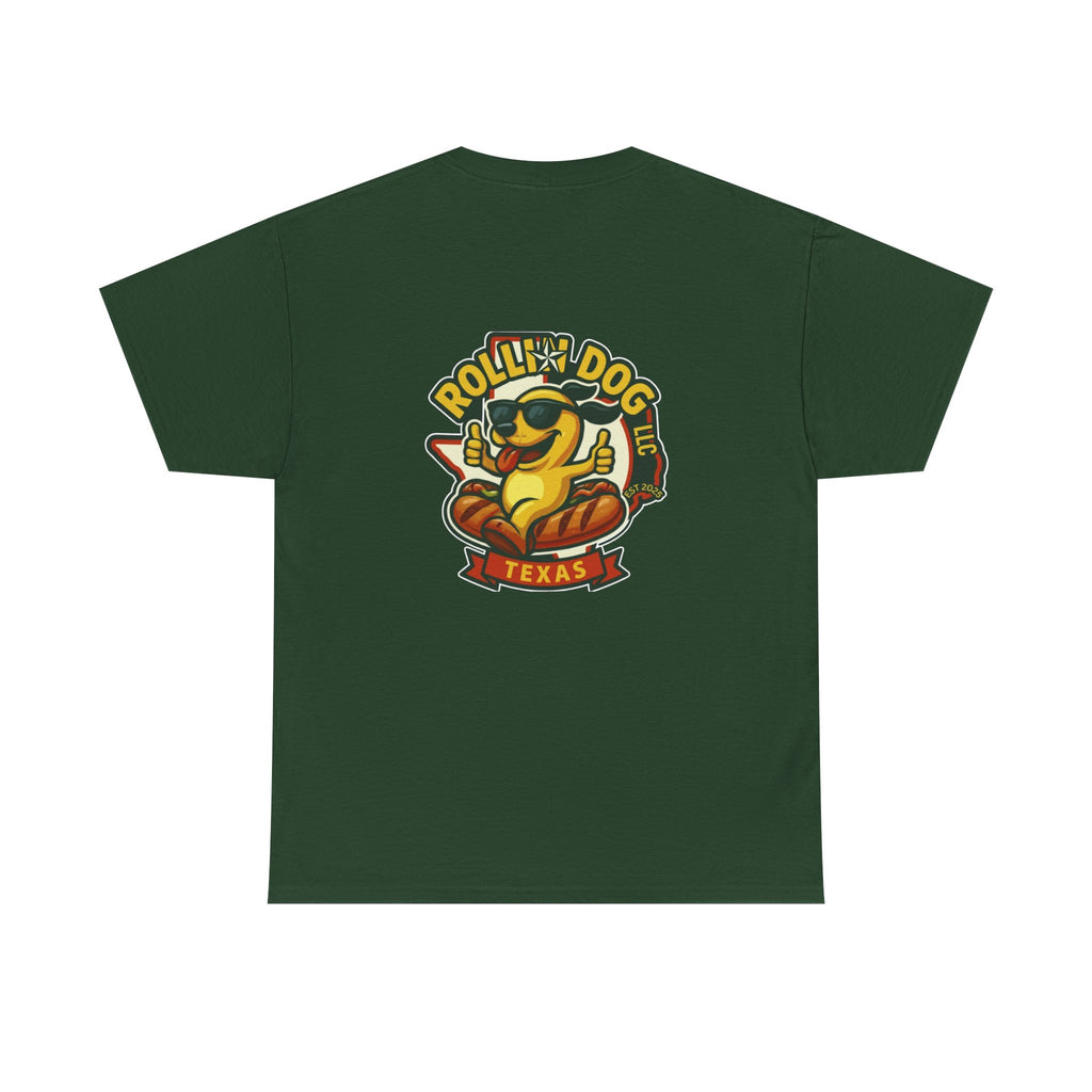Rollin' Dog Texas T-Shirt — Retro Hot Dog Logo Tee