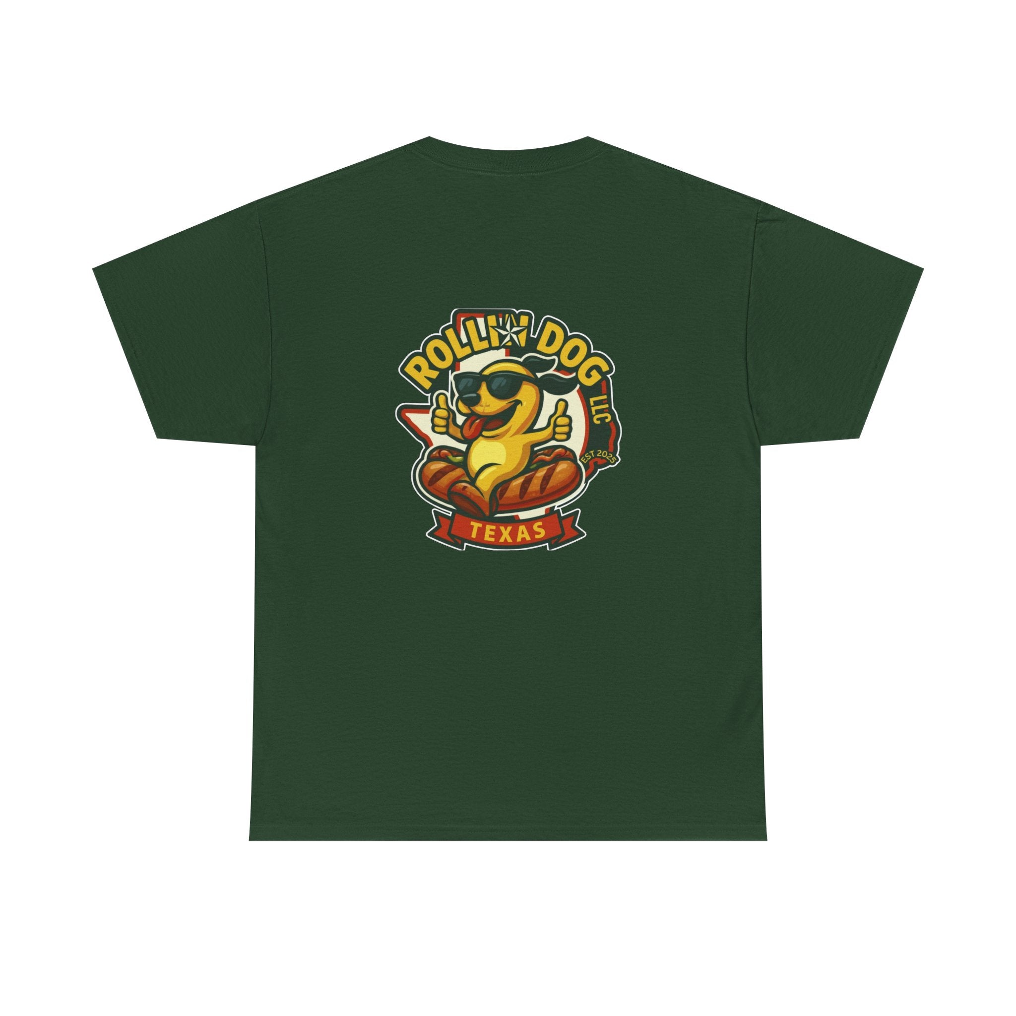 Rollin' Dog Texas T-Shirt — Retro Hot Dog Logo Tee