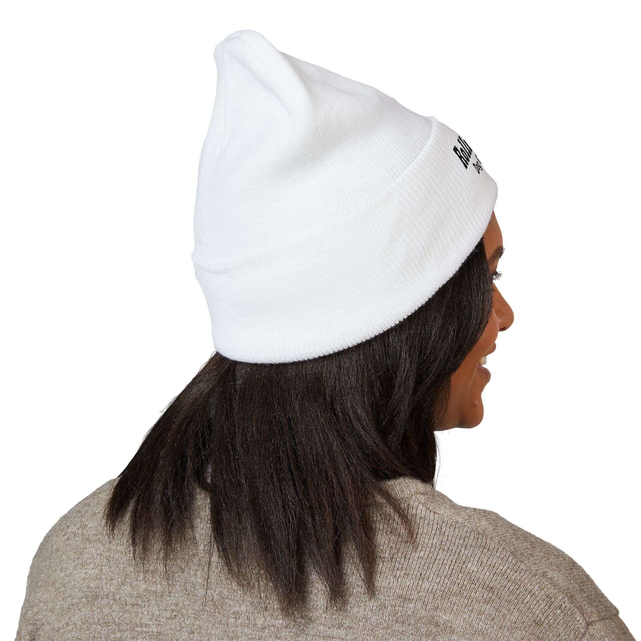 Rollin Dog LLC Black Embroidered Cuffed Beanie — 'Dog Gone Delicious'