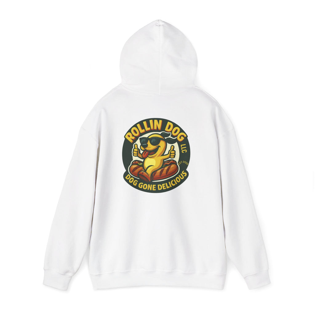 Original Dog Logo Hoodie — 'Rollin Dog LLC: Dog Gone Delicious' Graphic Pullover