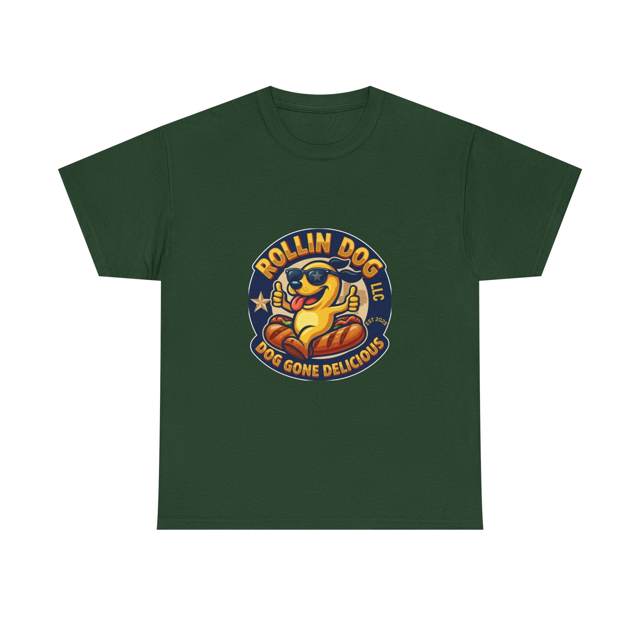T-Shirt — "Texas Rollin Dog" Retro Hot Dog Mascot Tee