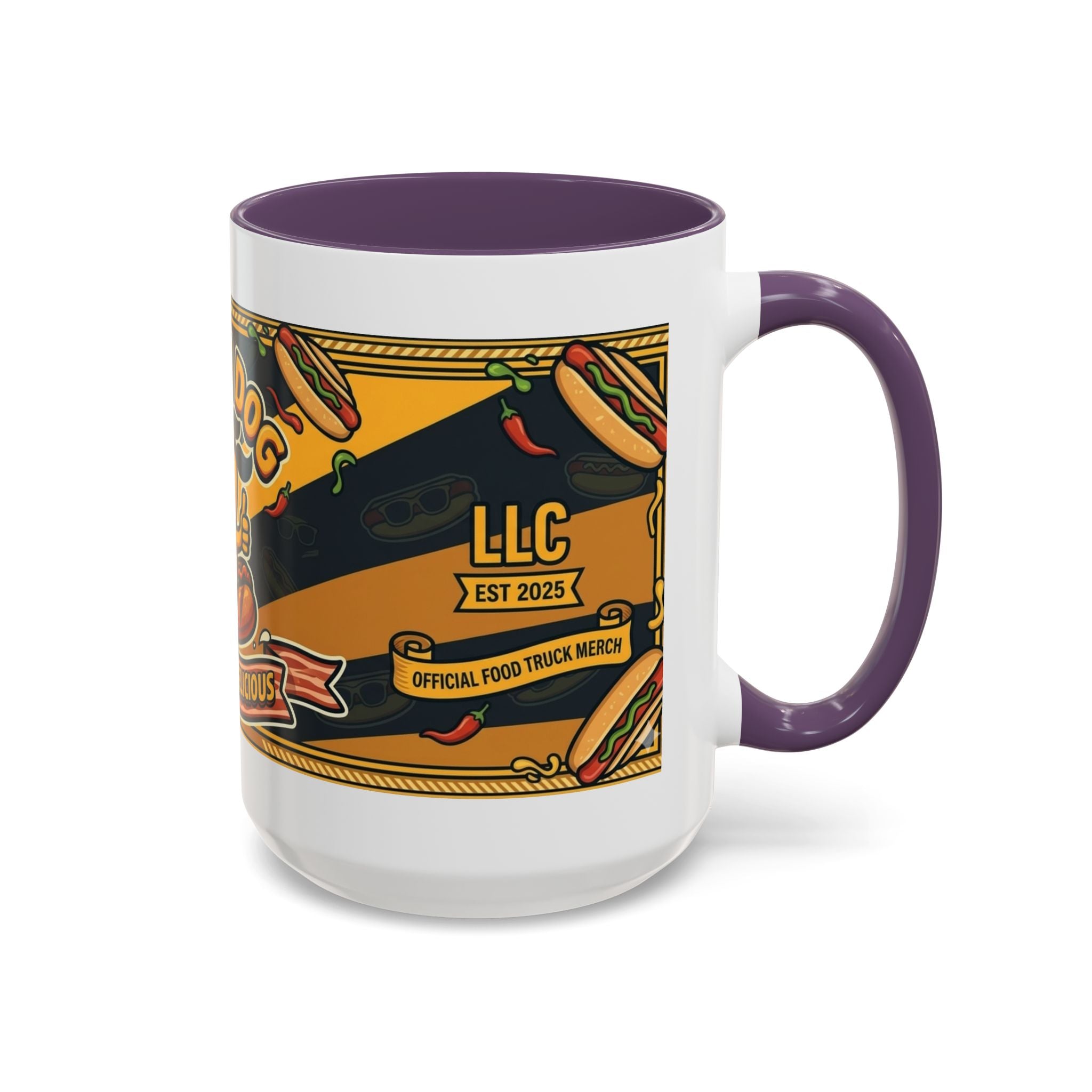 Rollin Dog Hot Dog Mug — Retro 'Dog Gone Delicious' Coffee Cup (11/15oz)