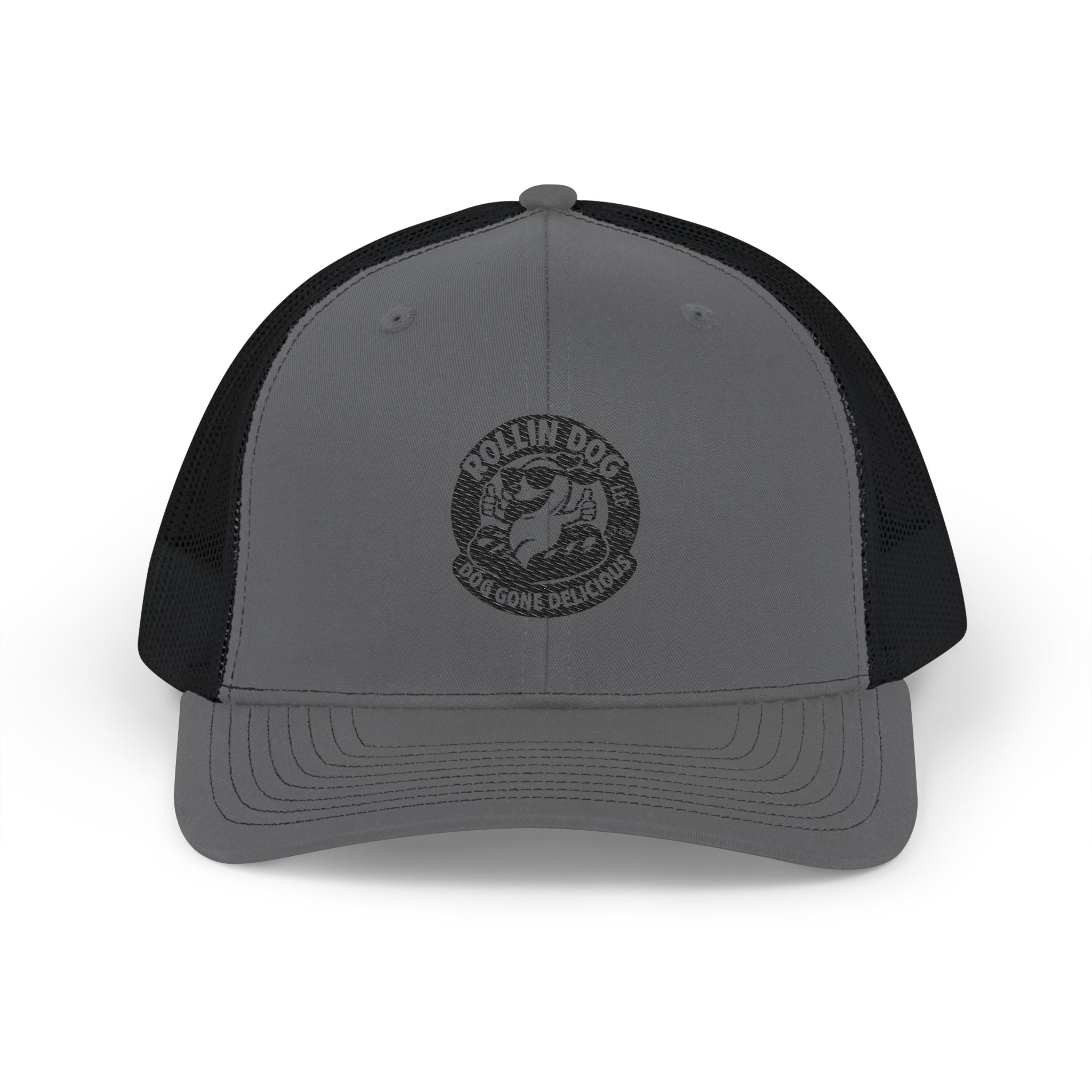 Trucker Cap — "Rollin' Dog" Embroidered Snapback