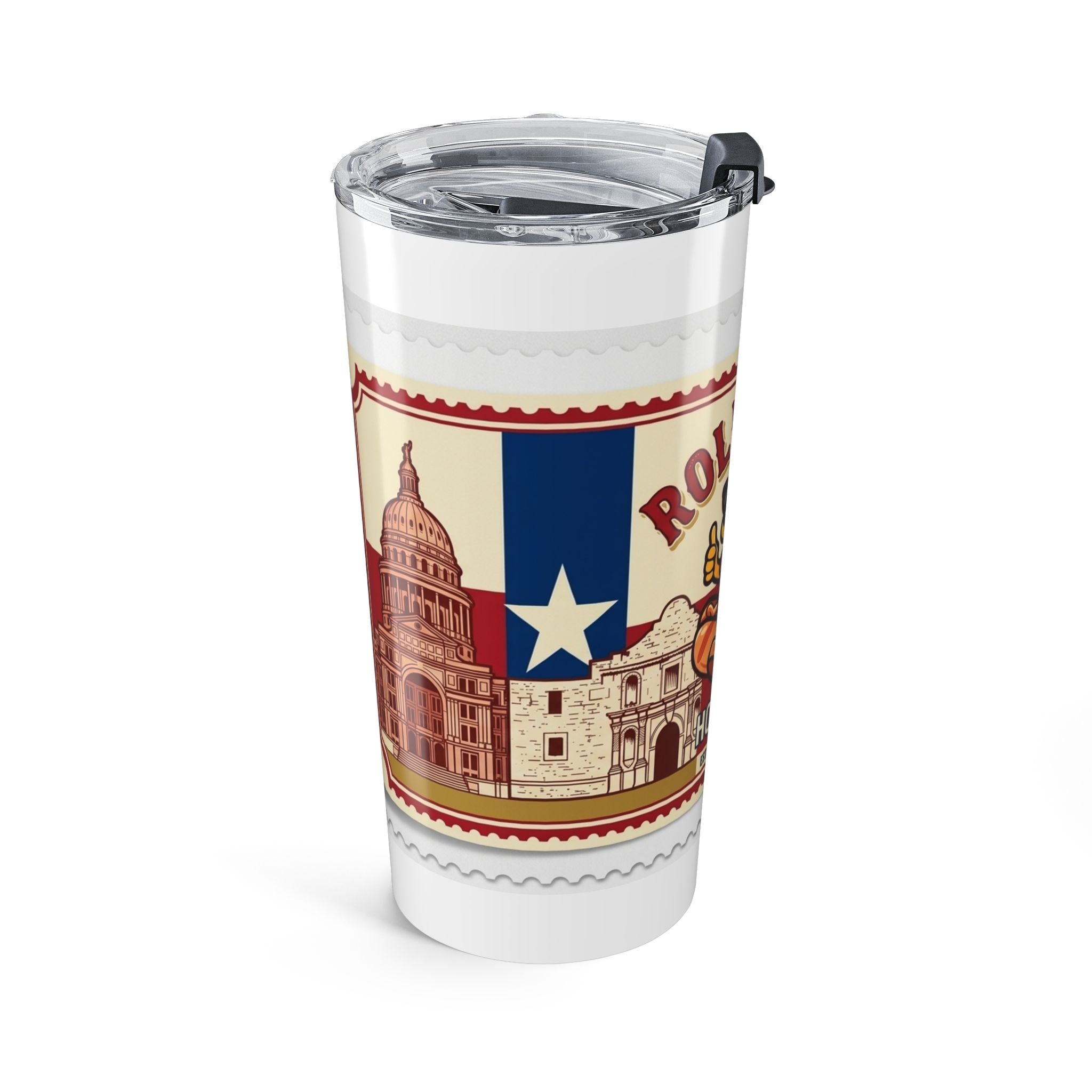 Rollin Dogs Alamo Tumbler 20oz – Retro Hot Dog & Capitol Travel Insulated Cup
