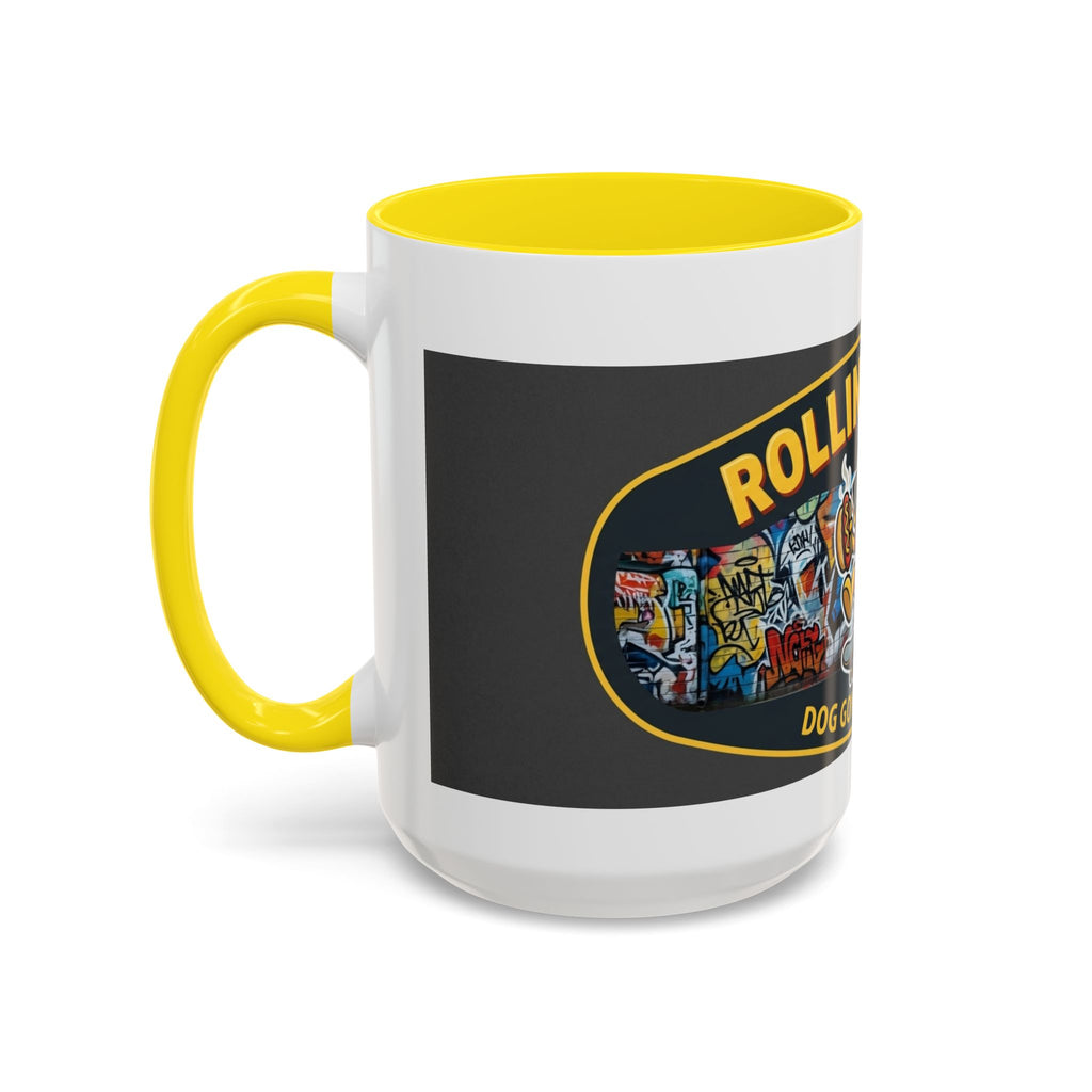 Rolling Dog Coffee Mug — 'Dog Gone Delicious' Skateboard Hot Dog Design