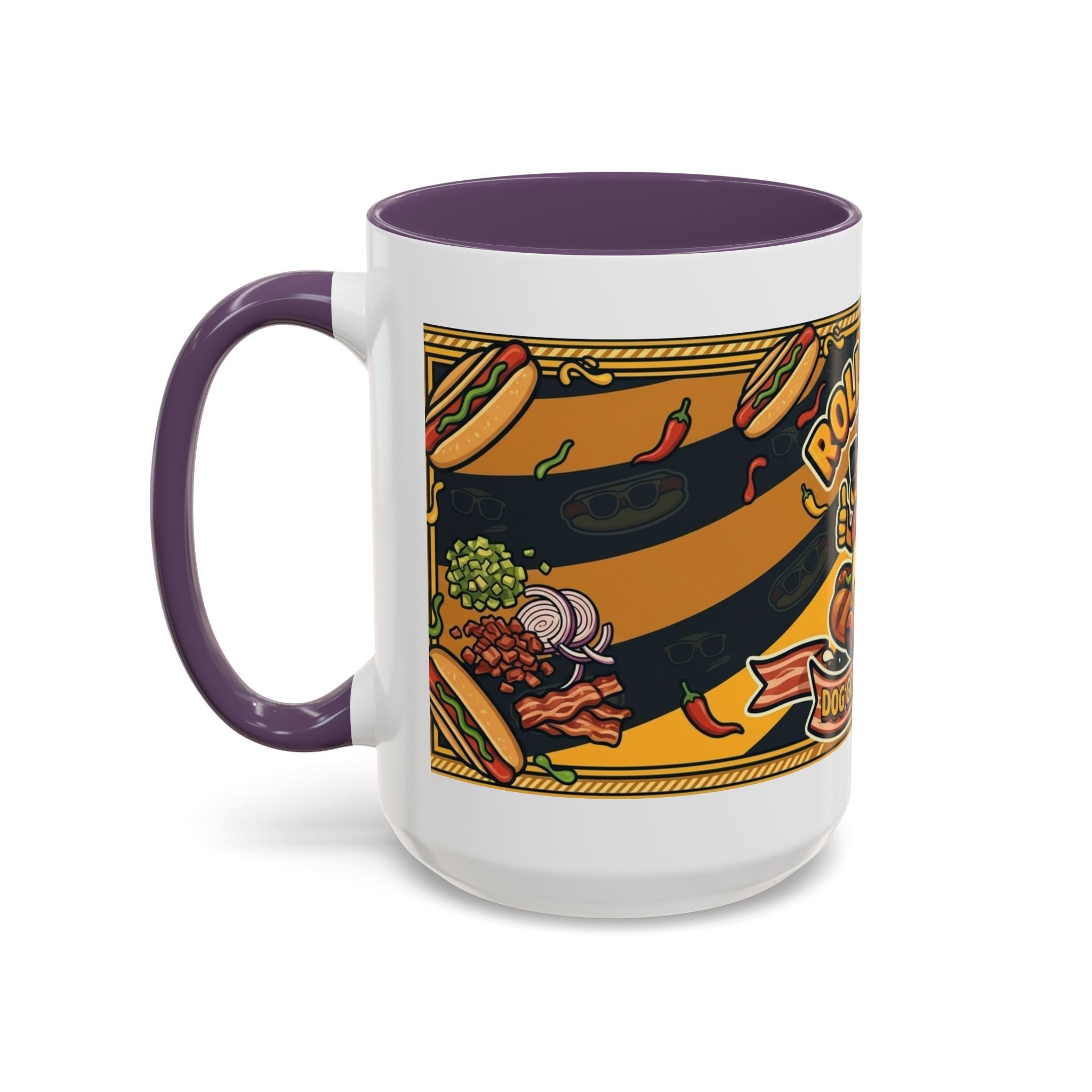 Rollin Dog Hot Dog Mug — Retro 'Dog Gone Delicious' Coffee Cup (11/15oz)