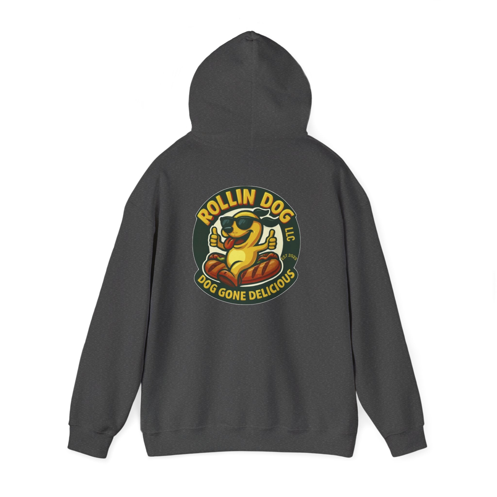 Original Dog Logo Hoodie — 'Rollin Dog LLC: Dog Gone Delicious' Graphic Pullover