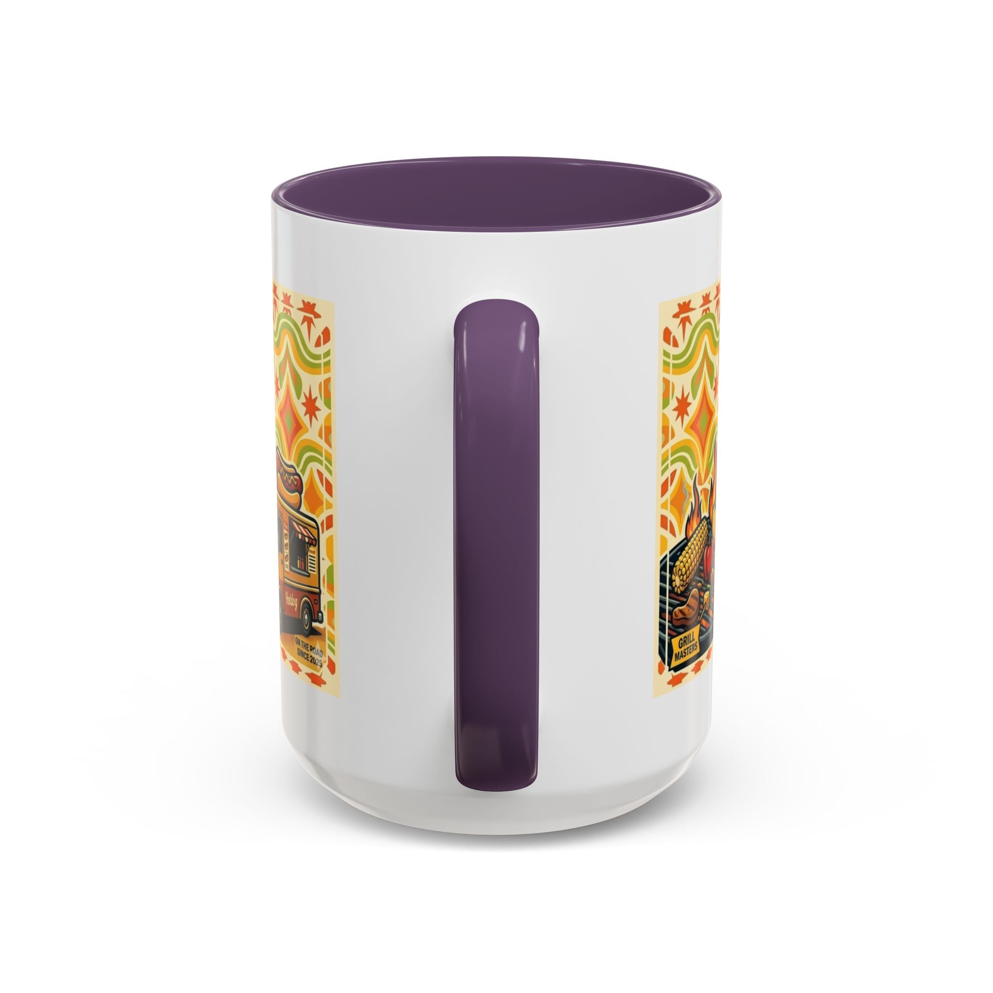Retron Hot Dog Food Truck Accent Coffee Mug — "Rollin Dog" Retro Summer BBQ Mug (11/15oz)