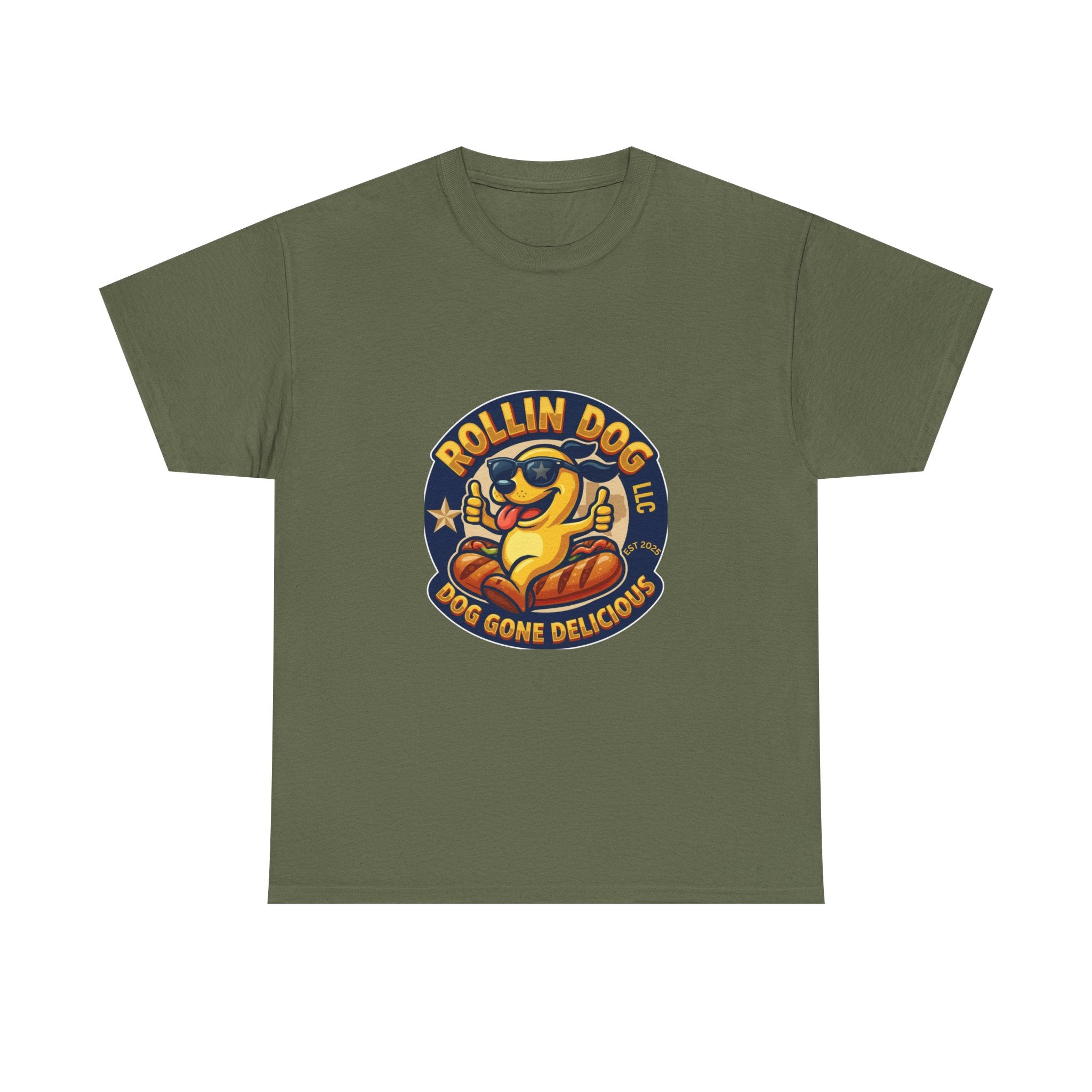 T-Shirt — "Texas Rollin Dog" Retro Hot Dog Mascot Tee