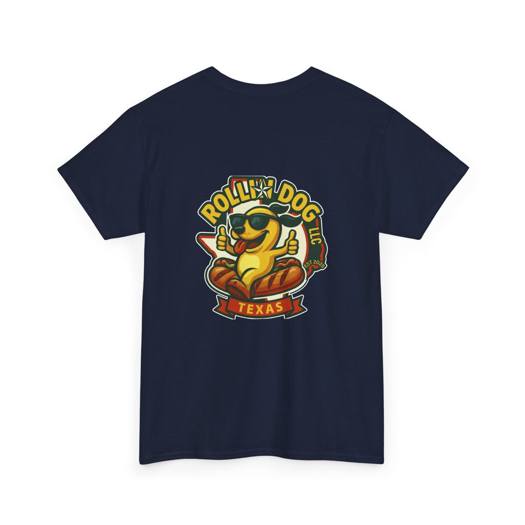 Rollin' Dog Texas T-Shirt — Retro Hot Dog Logo Tee