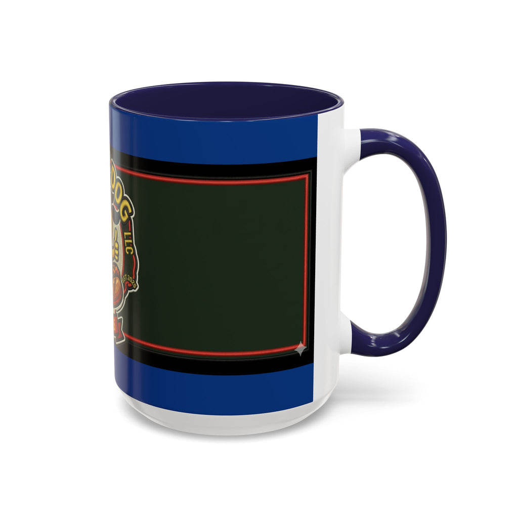 Texas Rollin Dog 'Dog Gone Delicious' Accent Coffee Mug – Fun Hot Dog Logo 11/15oz