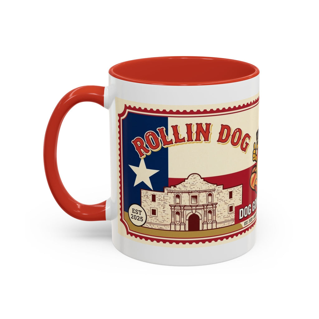 Rollin Dog Coffee Mug — Retro 'Dog Gone Delicious' Hot Dog Design (11/15oz)