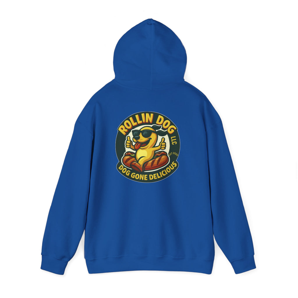 Original Dog Logo Hoodie — 'Rollin Dog LLC: Dog Gone Delicious' Graphic Pullover