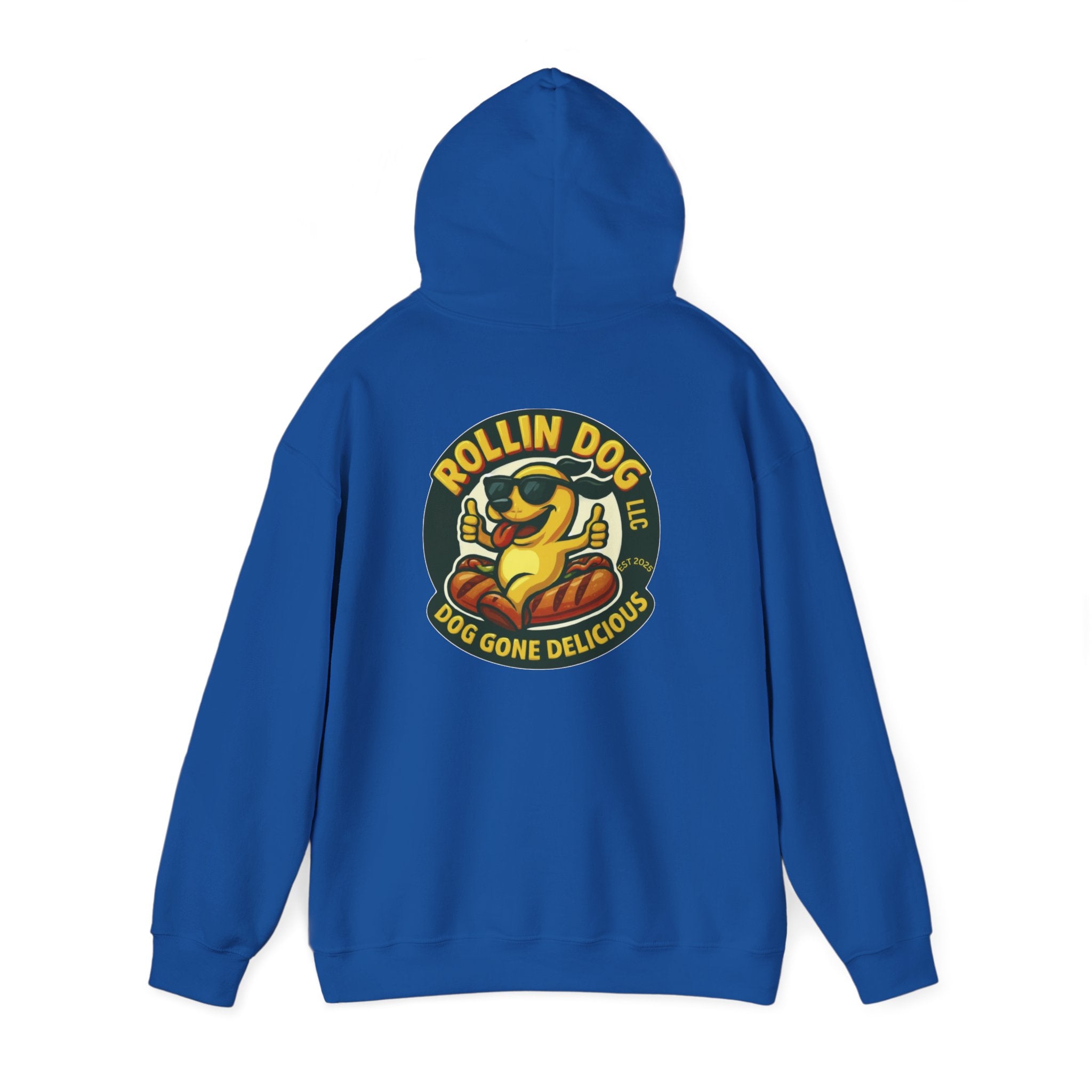 Original Dog Logo Hoodie — 'Rollin Dog LLC: Dog Gone Delicious' Graphic Pullover