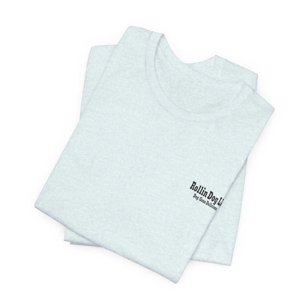 Rollin Dog Graphic Tee Graffiti 1 — Retro Hot Dog Street Art T-Shirt