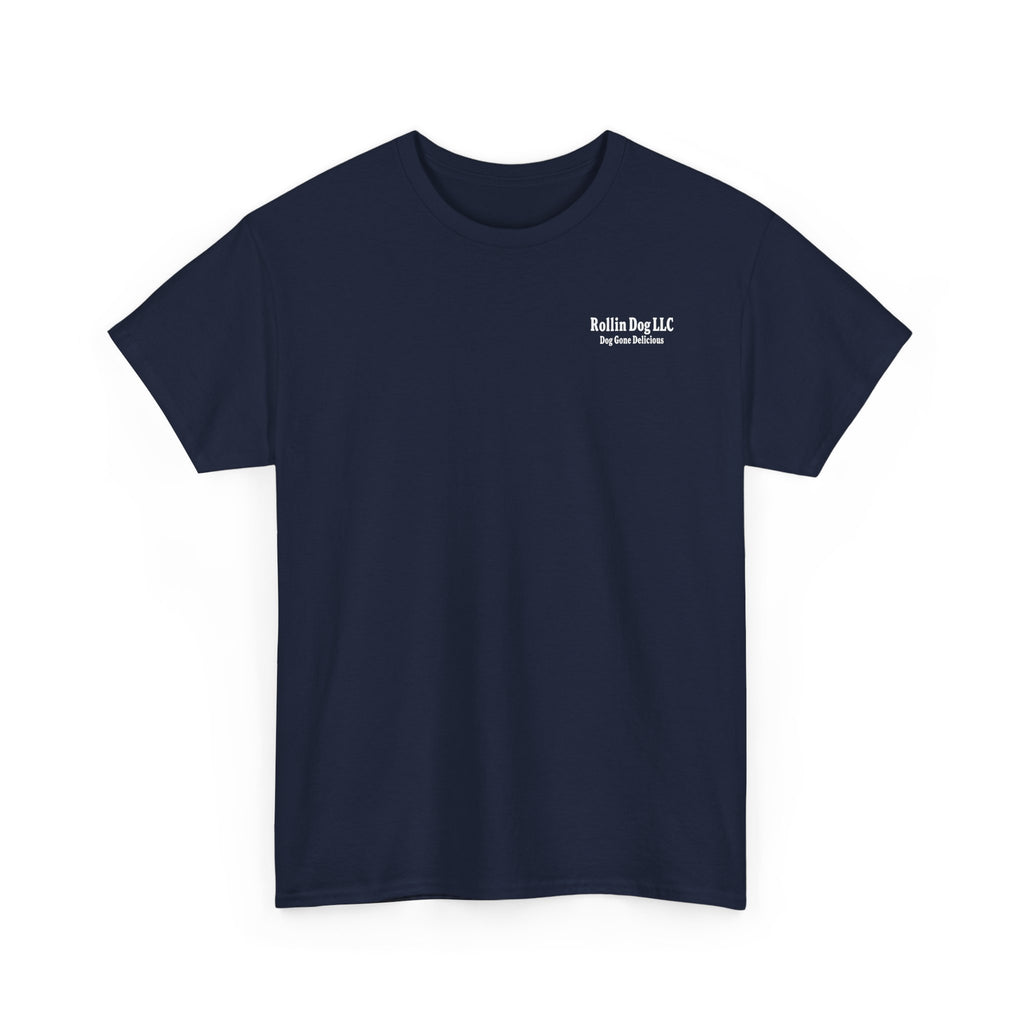 T-Shirt — "Rollin Dog: Dog Gone Delicious" Retro Hot Dog Graphic Tee