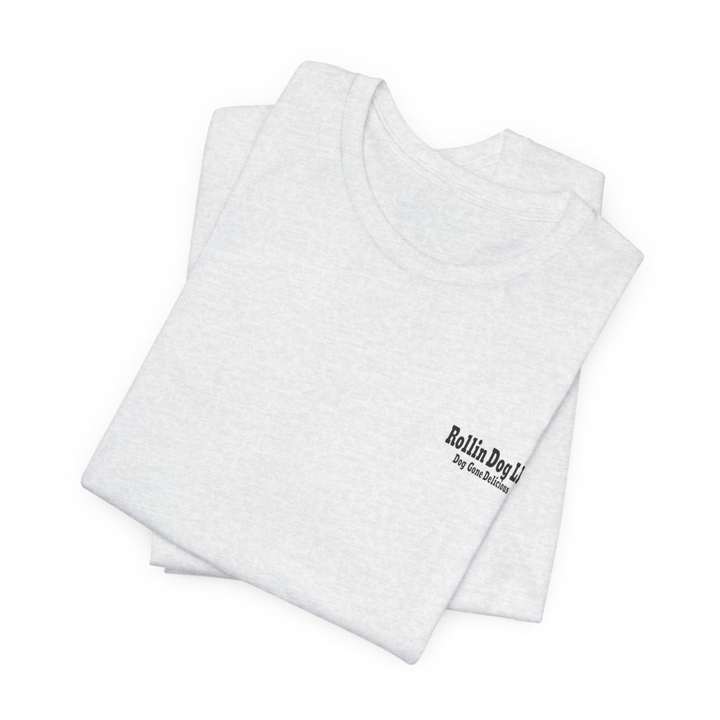 Rollin Dog Graphic Tee Graffiti 1 — Retro Hot Dog Street Art T-Shirt