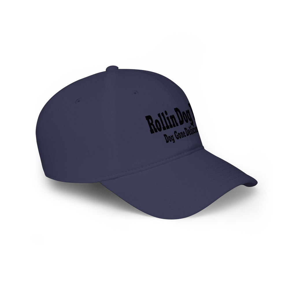 Low Profile Baseball Cap — Rollin Dog LLC "Dog Gone Delicious" Embroidered Hat