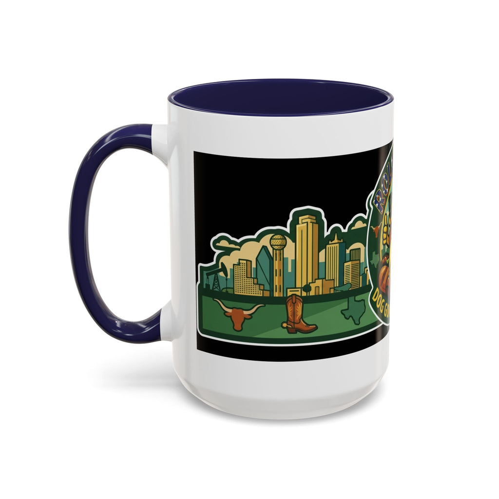 San Antonio Rollin Dog Coffee Mug — Fun Hot Dog Logo Accent Mug (11/15oz)