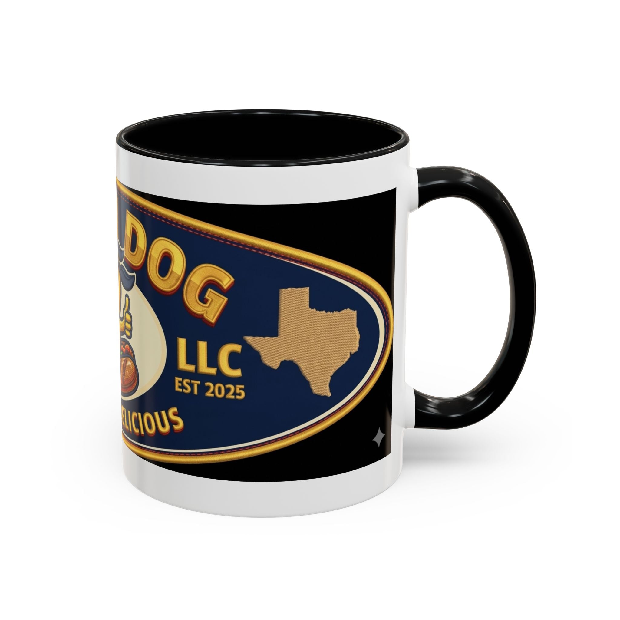 Texas Rollin Dog Coffee Mug - 'Dog Gone Delicious' Novelty Accent Mug (11/15oz)