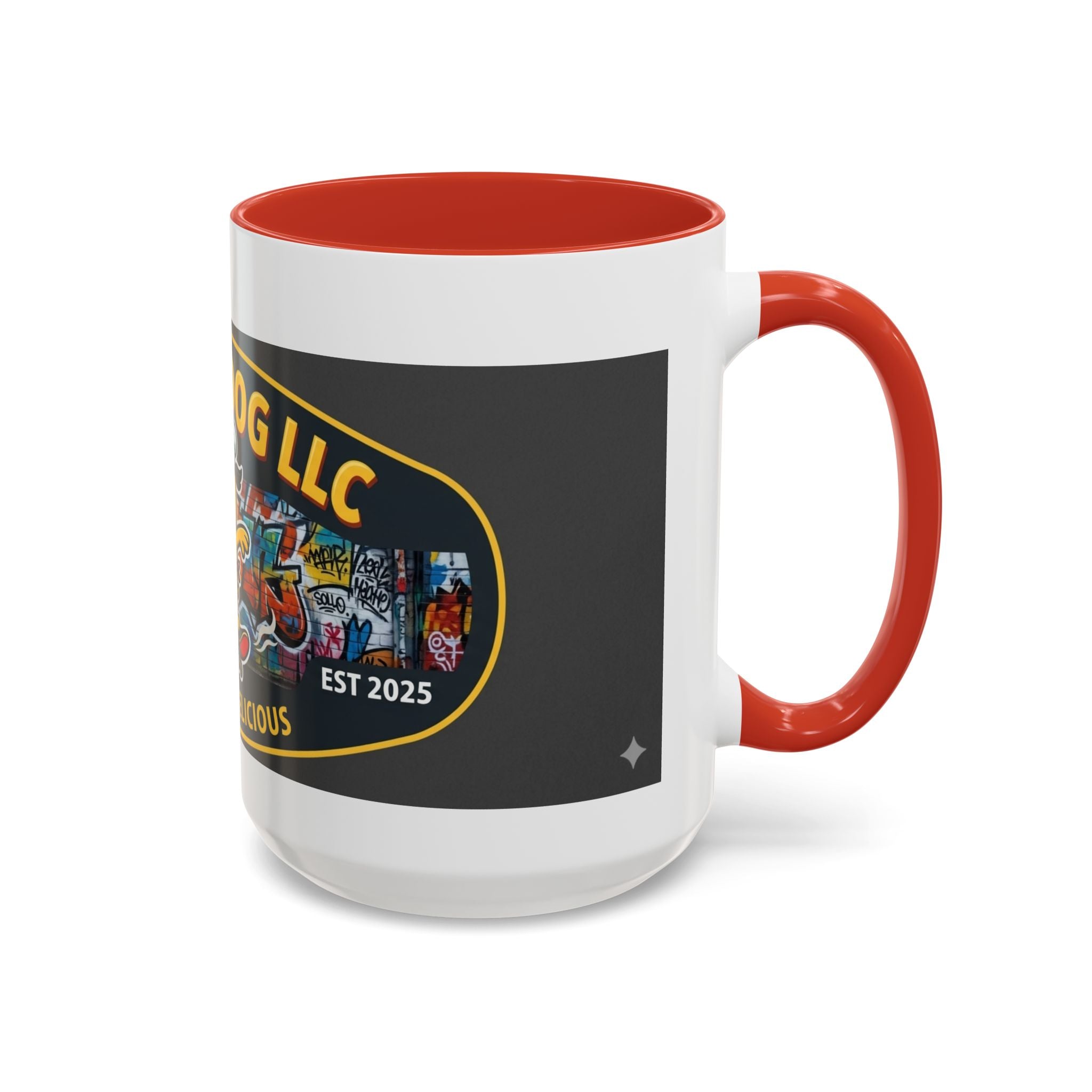 Rolling Dog Coffee Mug — 'Dog Gone Delicious' Skateboard Hot Dog Design