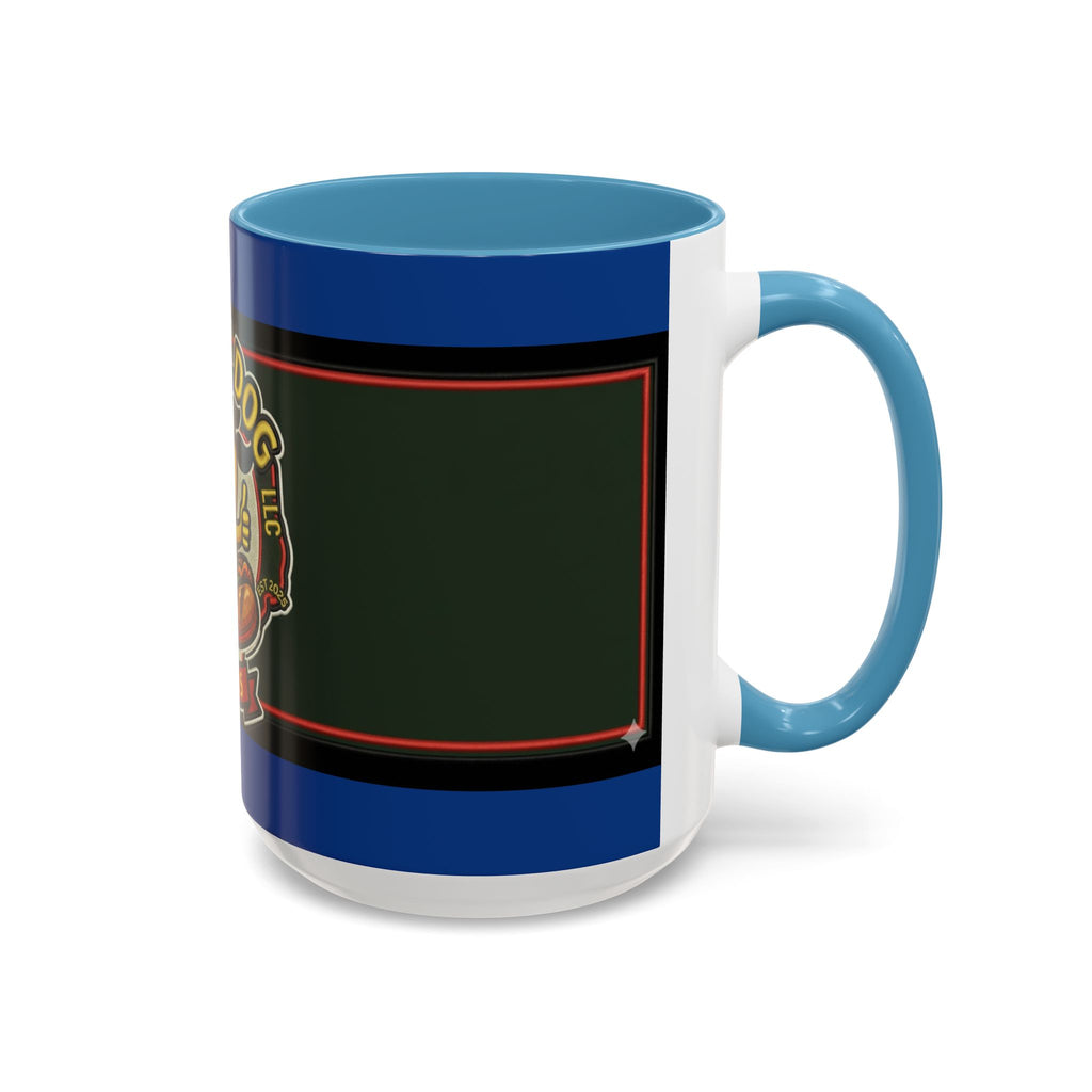 Texas Rollin Dog 'Dog Gone Delicious' Accent Coffee Mug – Fun Hot Dog Logo 11/15oz