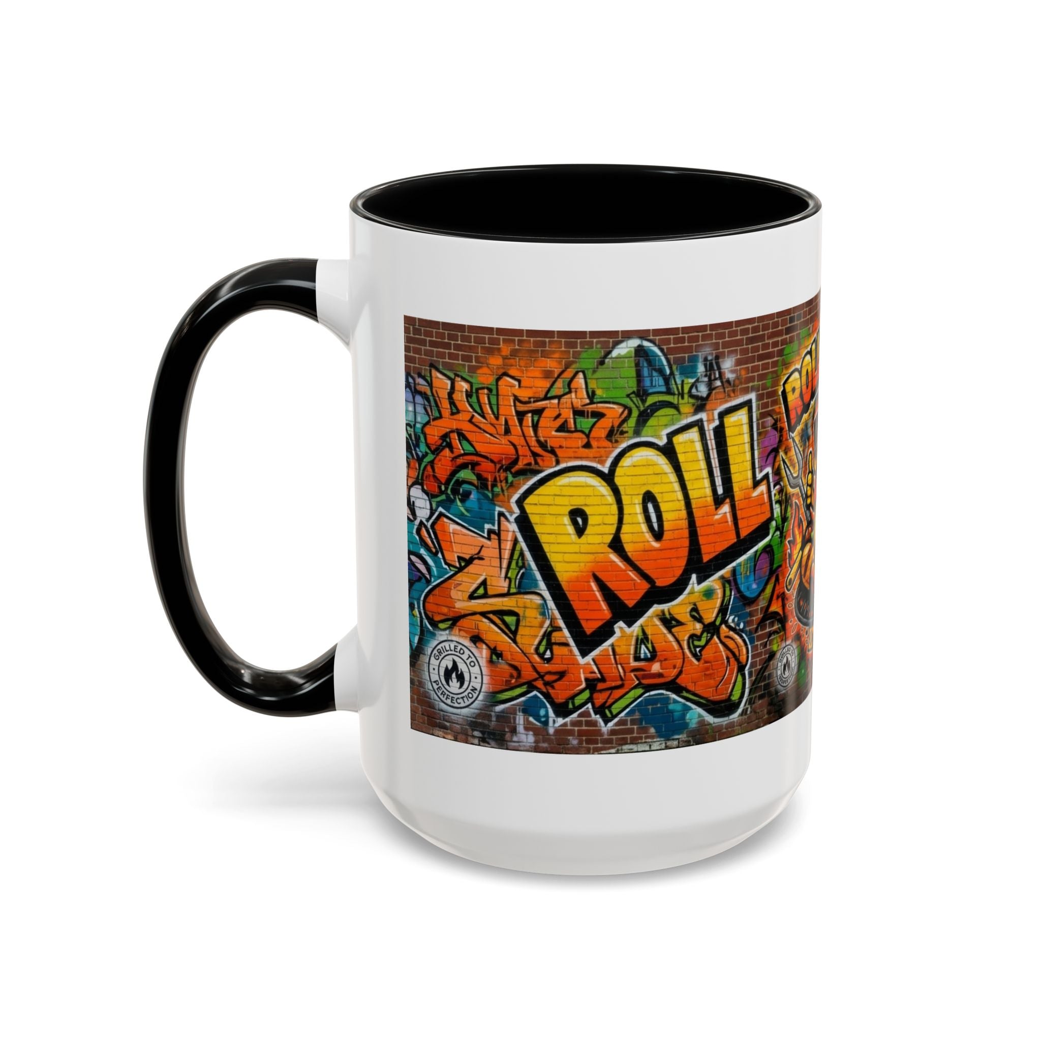 Rollin' Dog Graffiti Coffee Mug — Fun Hot Dog Street Art Accent Mug (11/15oz)
