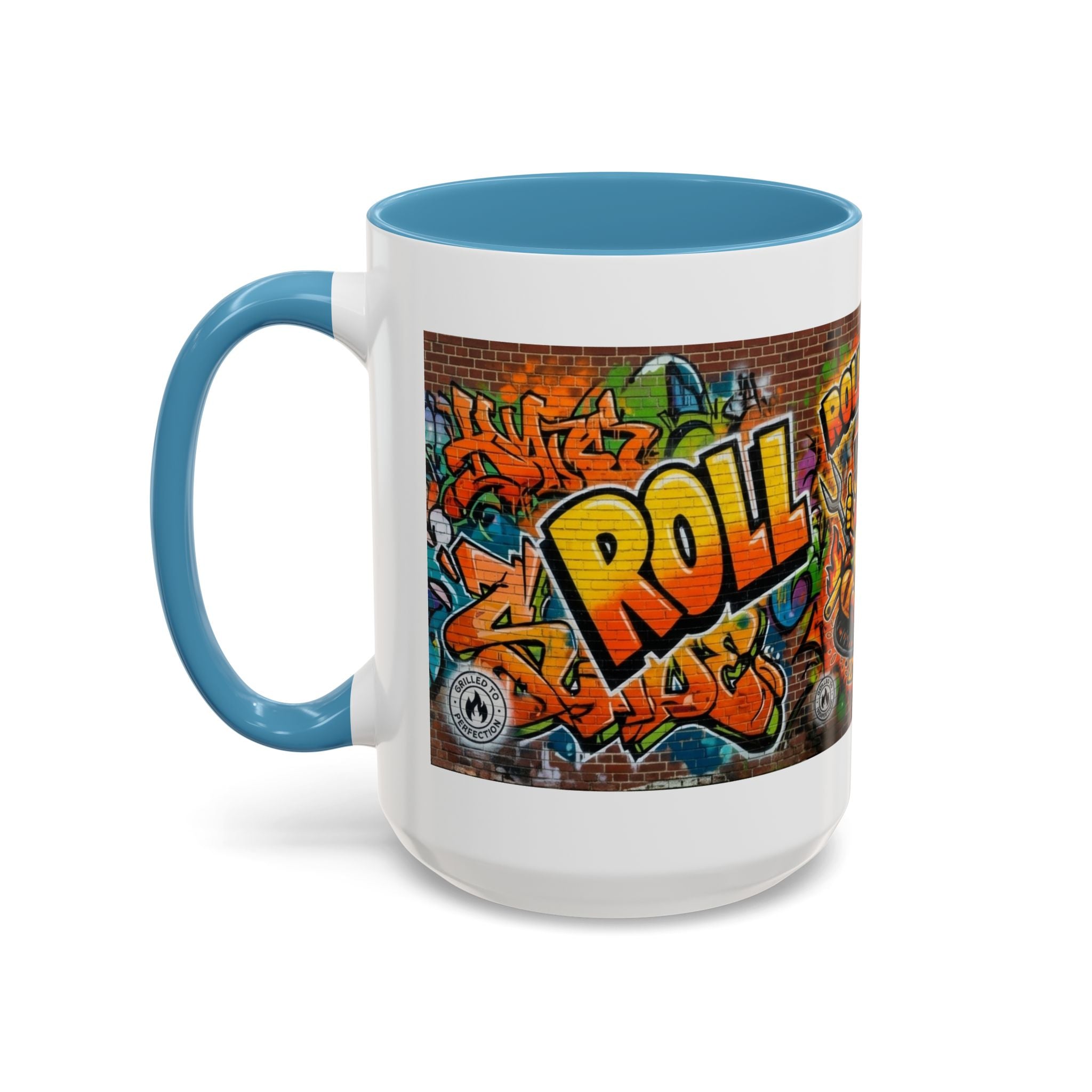 Rollin' Dog Graffiti Coffee Mug — Fun Hot Dog Street Art Accent Mug (11/15oz)