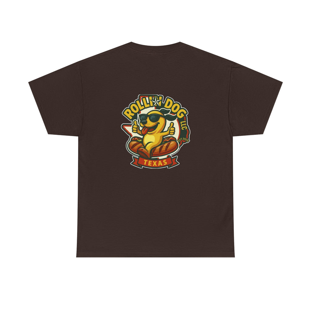 Rollin' Dog Texas T-Shirt — Retro Hot Dog Logo Tee