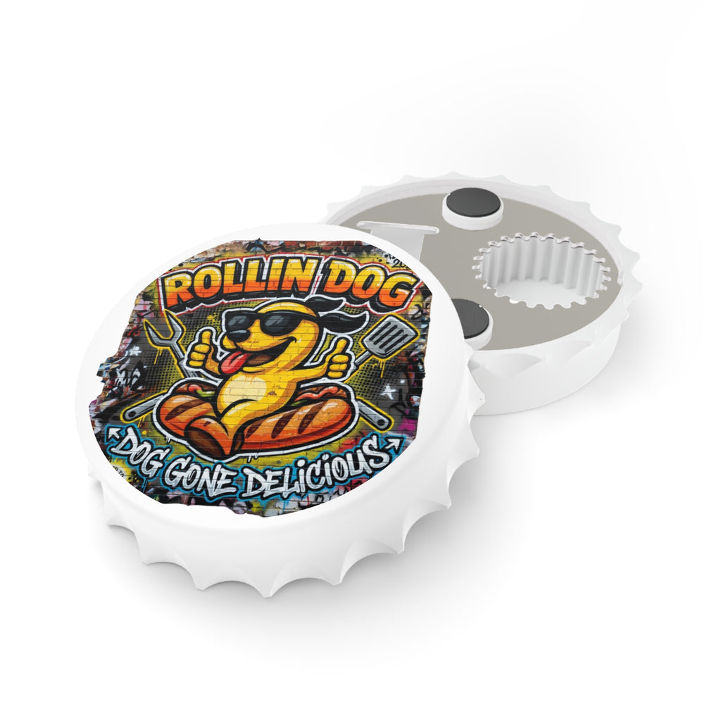 Rollin Dog Bottle Opener — 'Dog Gone Delicious' Novelty Beer Cap Opener