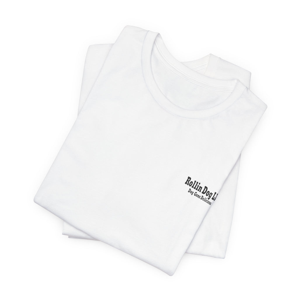 Rollin Dog Graphic Tee Graffiti 1 — Retro Hot Dog Street Art T-Shirt