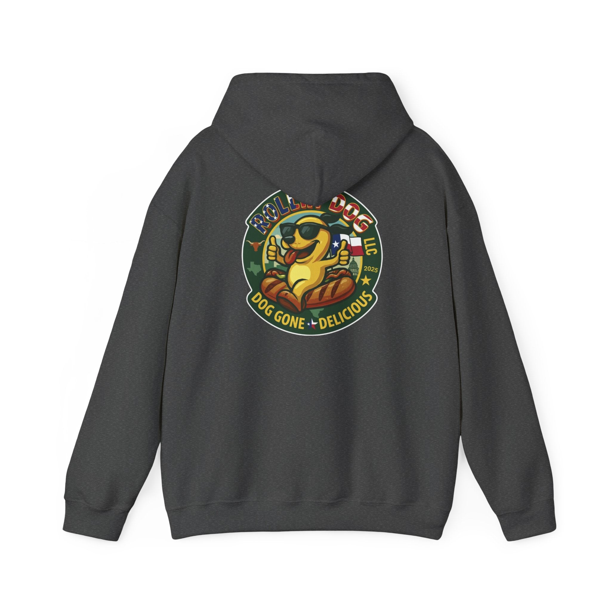 Hoodie - Retro 'Dog Gone Delicious' Hot Dog Mascot Pullover